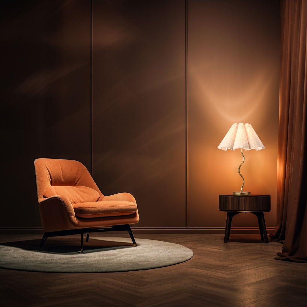 Lámpara de Mesa KUNJOULAM Pequeña 56 cm Pantalla Paraguas