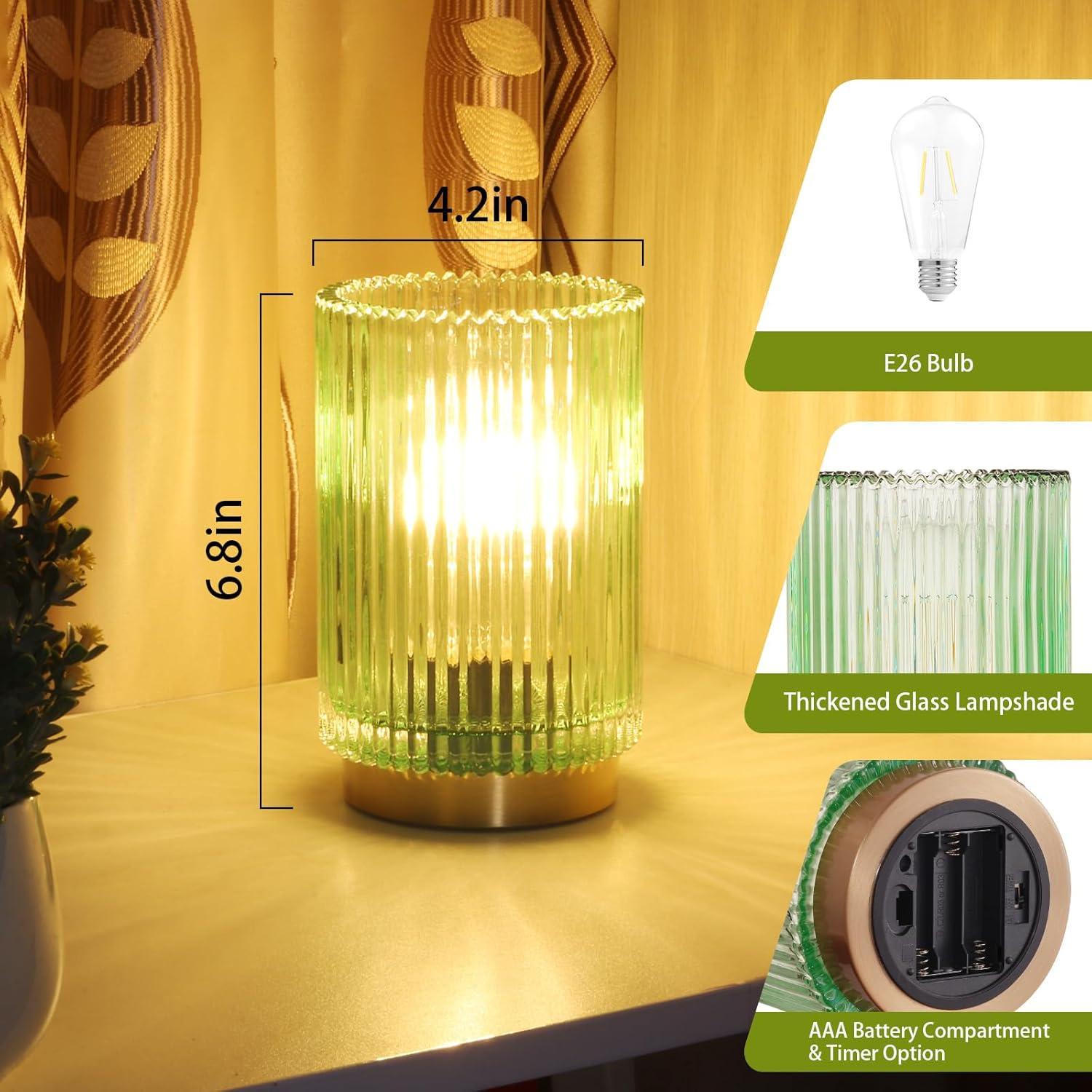 Lámpara de Mesa Inalámbrica Mirasium TL-001 Verde LED Cálida