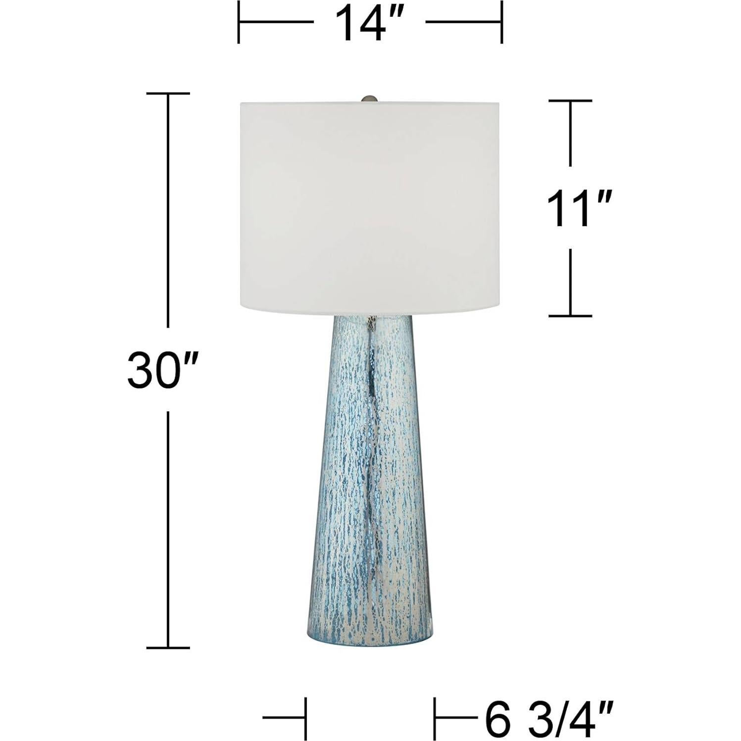 Lámpara de Mesa 360 Iluminación Vidrio Mercurio Azul 76.2 cm