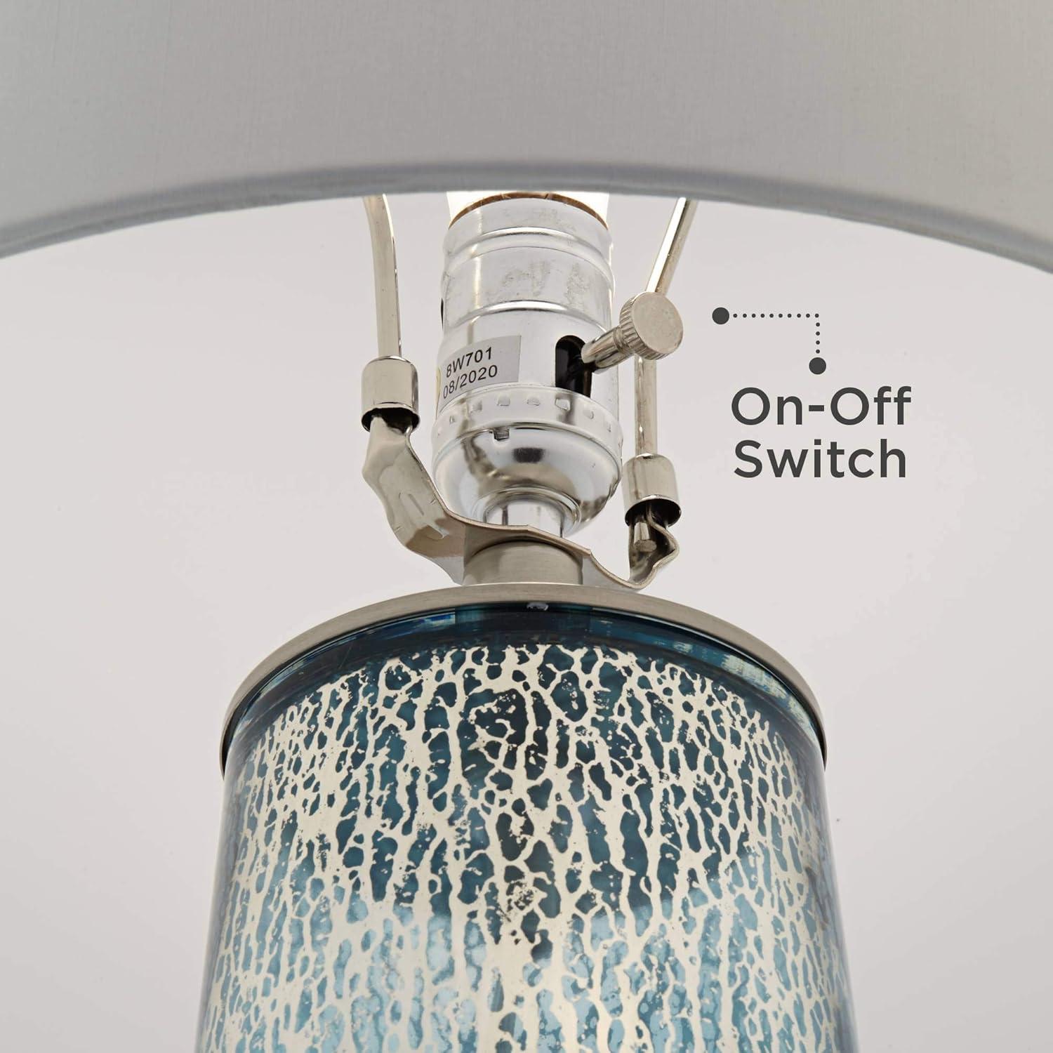 Lámpara de Mesa 360 Iluminación Vidrio Mercurio Azul 76.2 cm