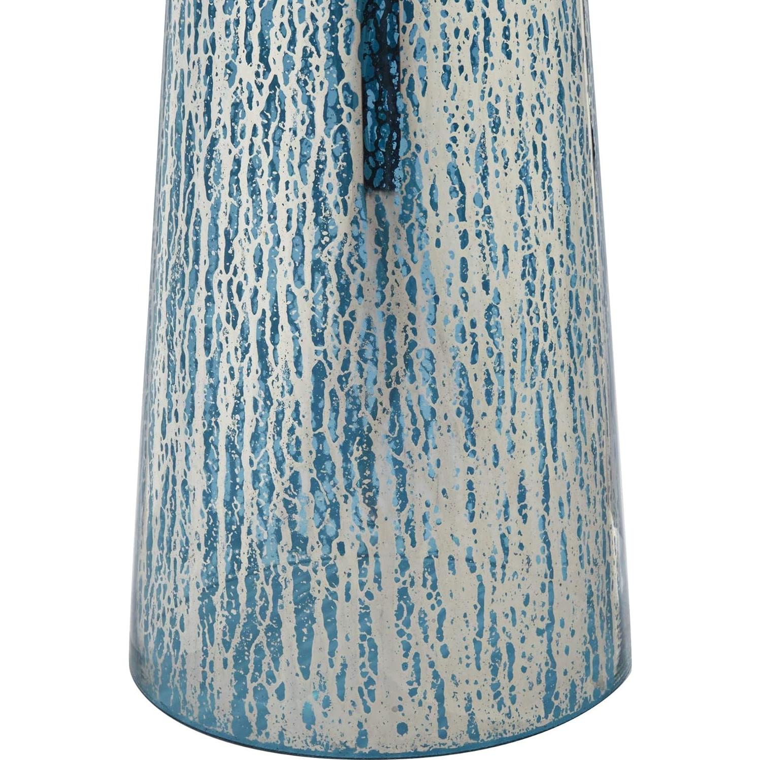 Lámpara de Mesa 360 Iluminación Vidrio Mercurio Azul 76.2 cm