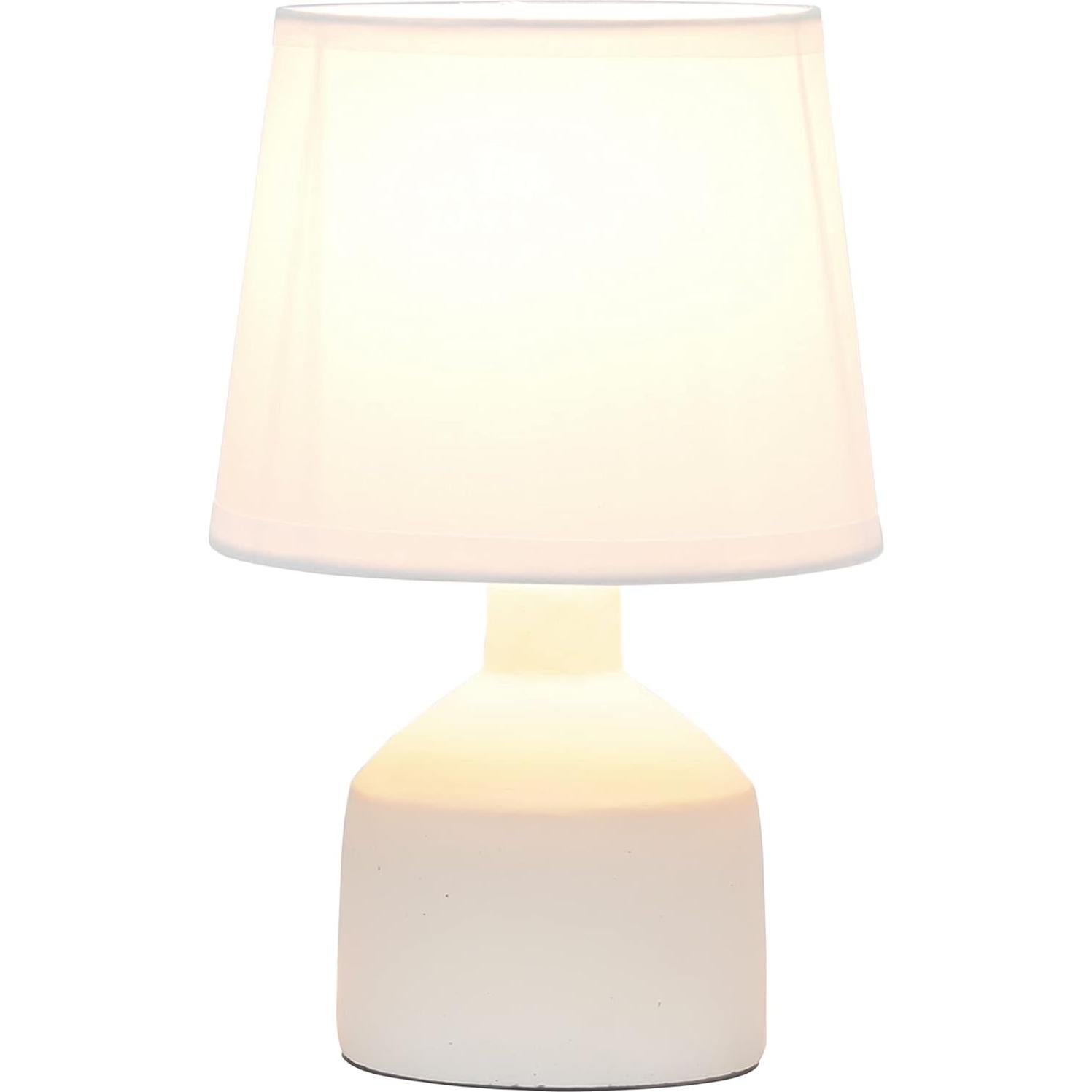 Lámpara de Mesa Simple Designs Mini Bocksbeutal 24 cm Concreto Blanco Roto