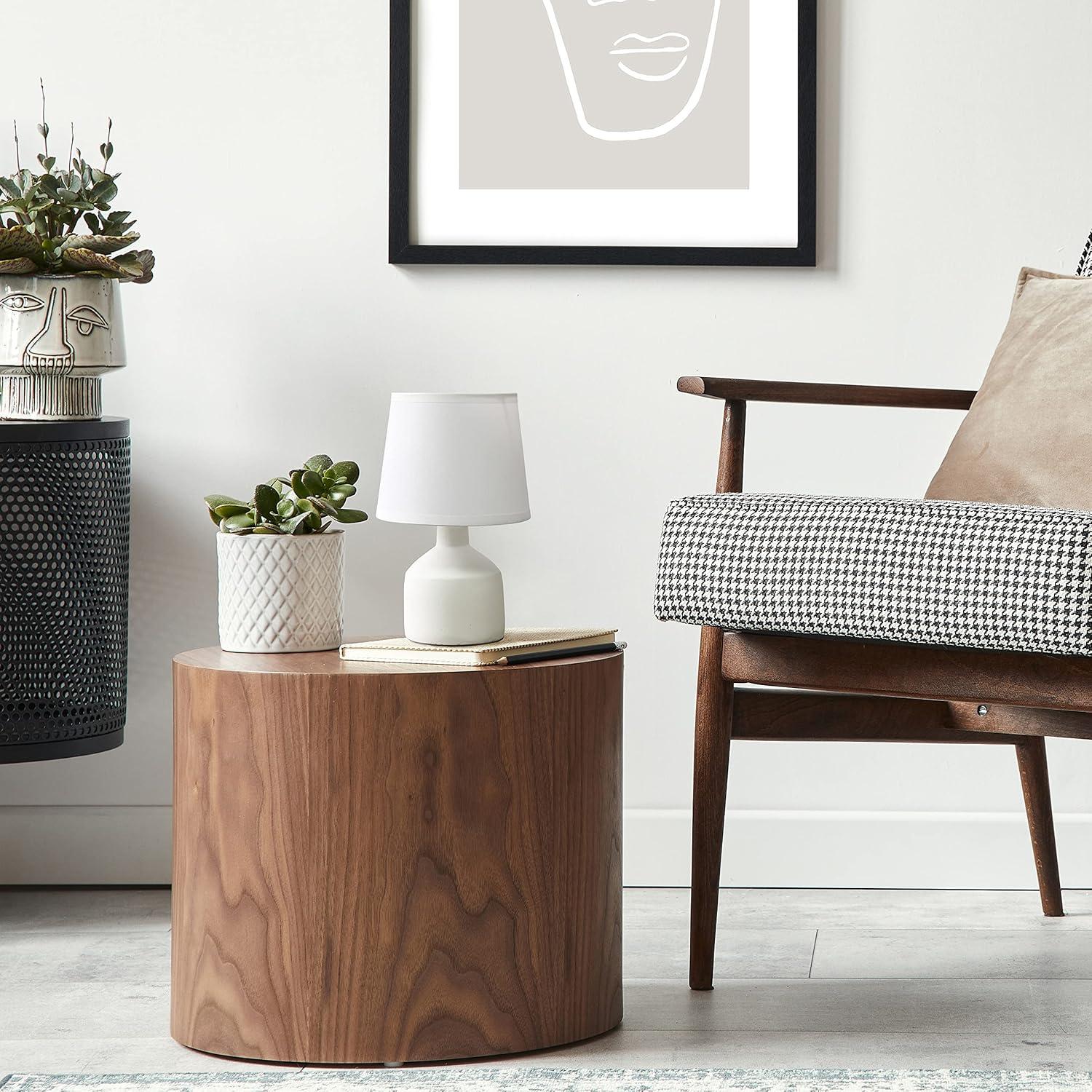 Lámpara de Mesa Simple Designs Mini Bocksbeutal 24 cm Concreto Blanco Roto