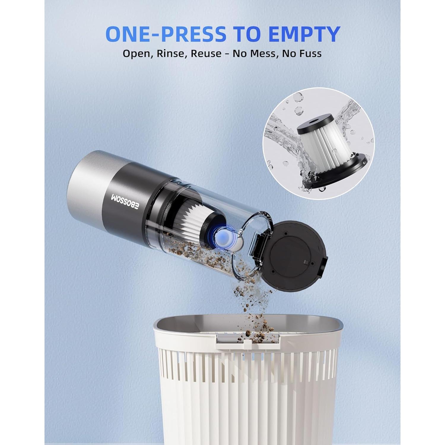 Aspiradora de Coche Portátil EBOSSOM V9 Ultra 4 en 1 17000Pa