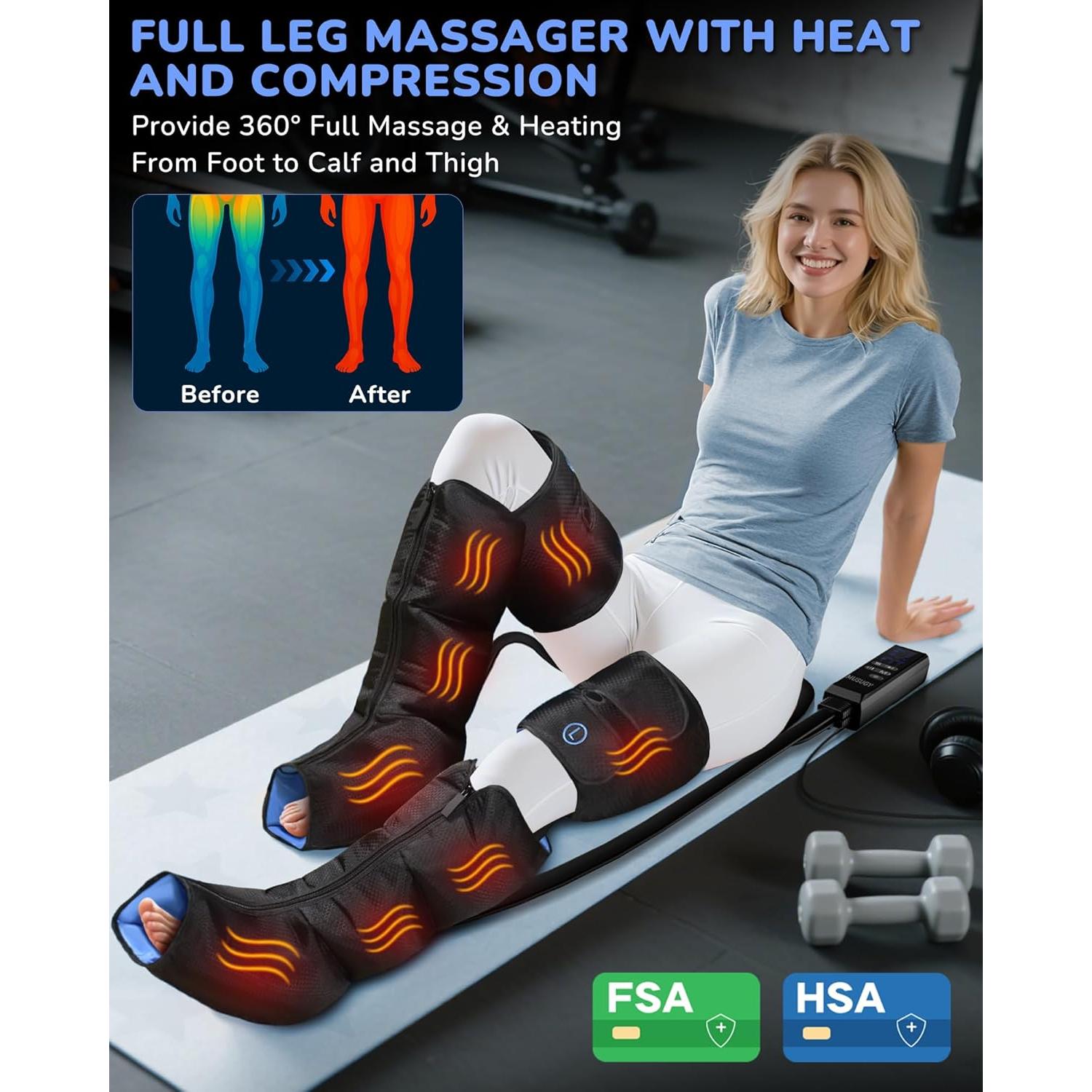 Masajeador de Piernas MUSUGY con Calor y Compresión - 6 Modos