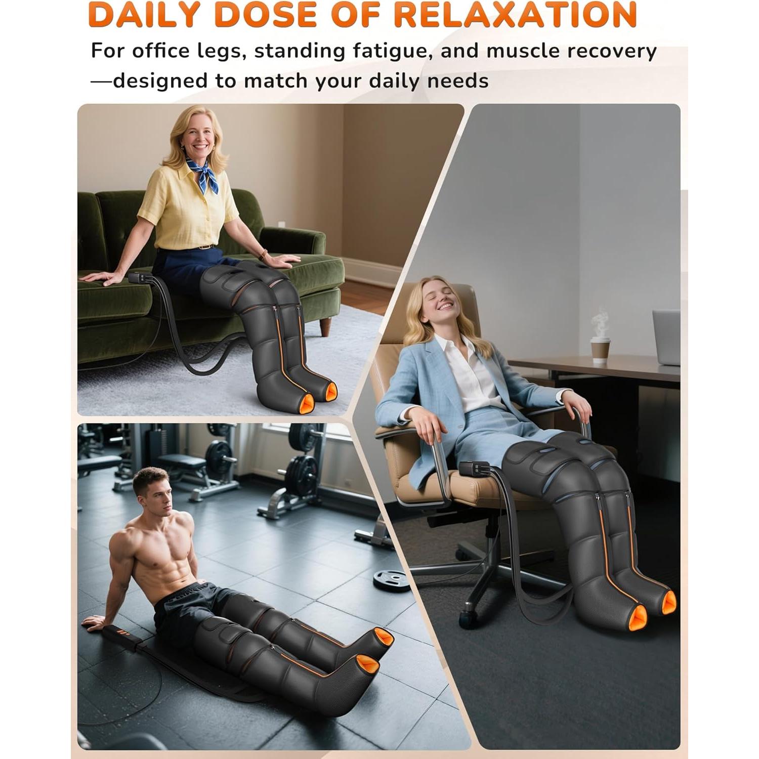 Masajeador de Piernas con Calor y Compresión Xiamen FE-7229