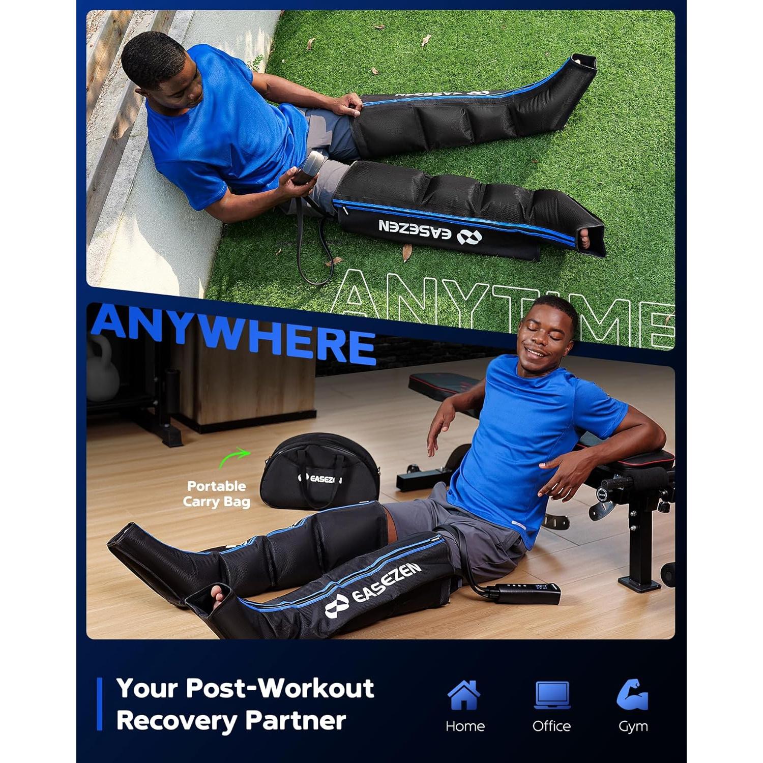 Masajeador de Compresión de Piernas EaseZen FE-7204B 6 Modos