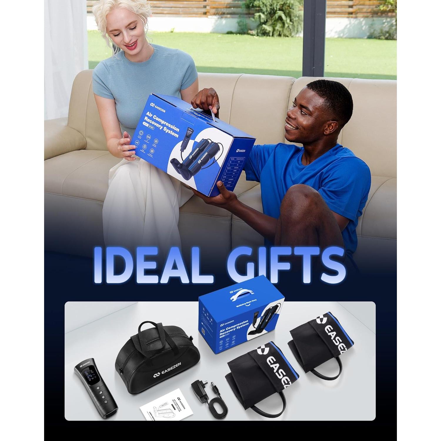 Masajeador de Compresión de Piernas EaseZen FE-7204B 6 Modos