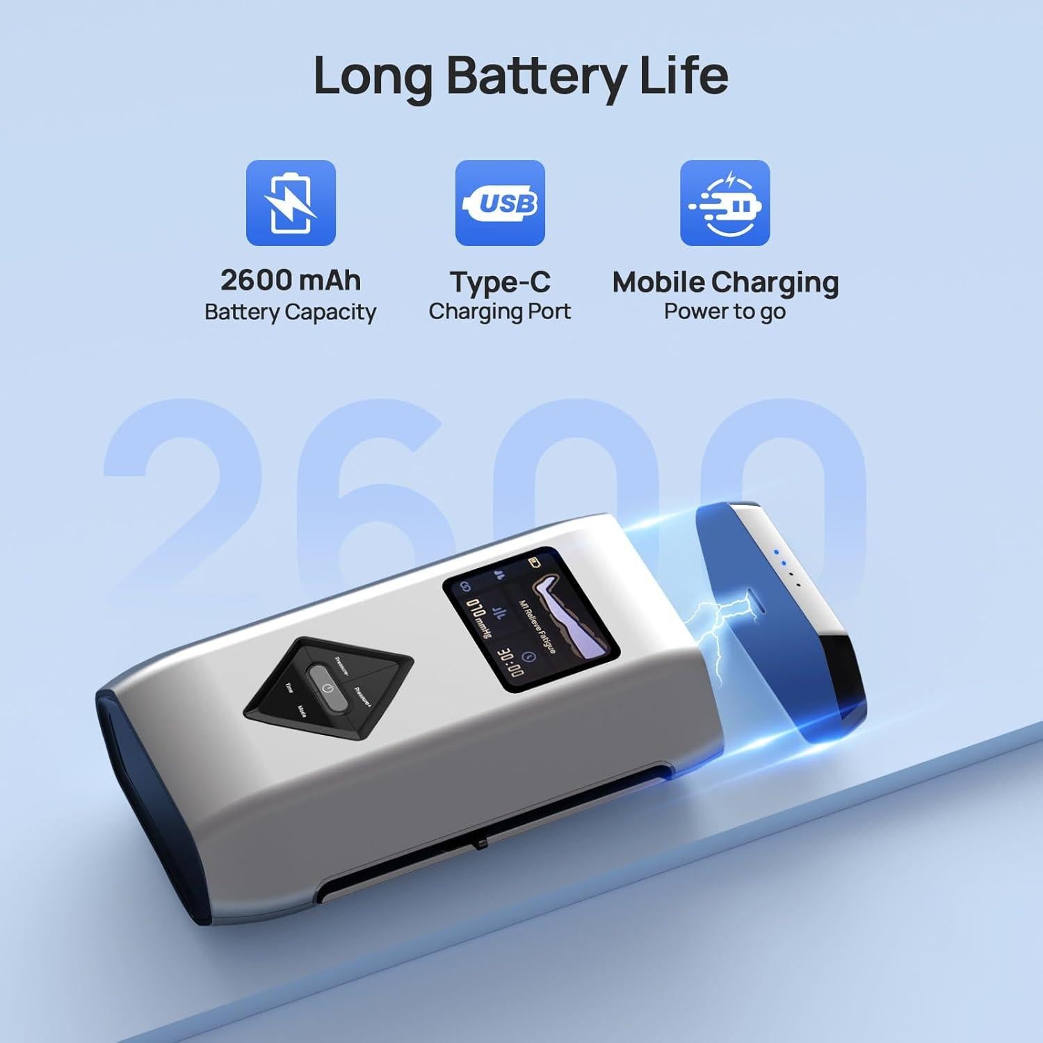 Masajeador de Piernas Beoka Inalámbrico 5 Modos 15 Intensidades