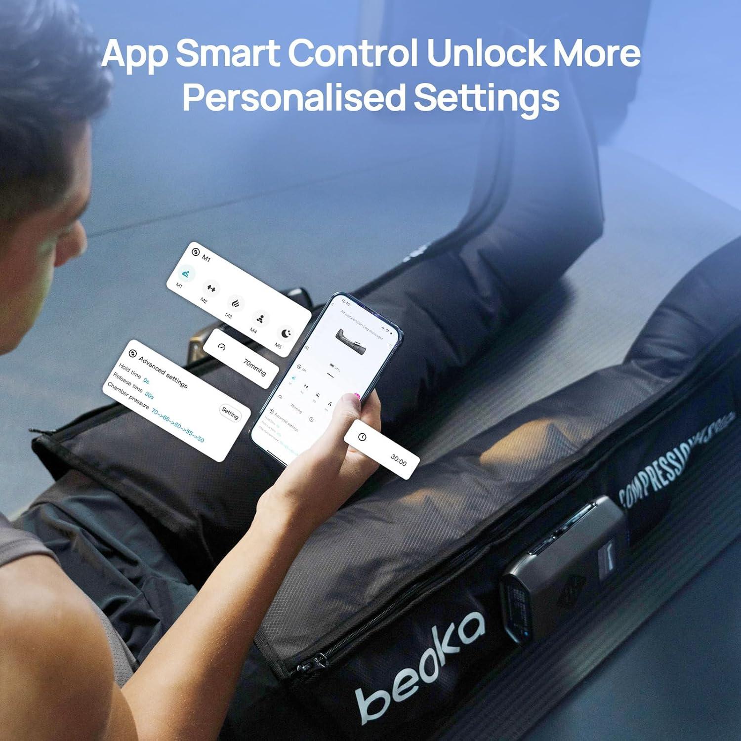 Masajeador de Piernas Beoka Inalámbrico 5 Modos 15 Intensidades