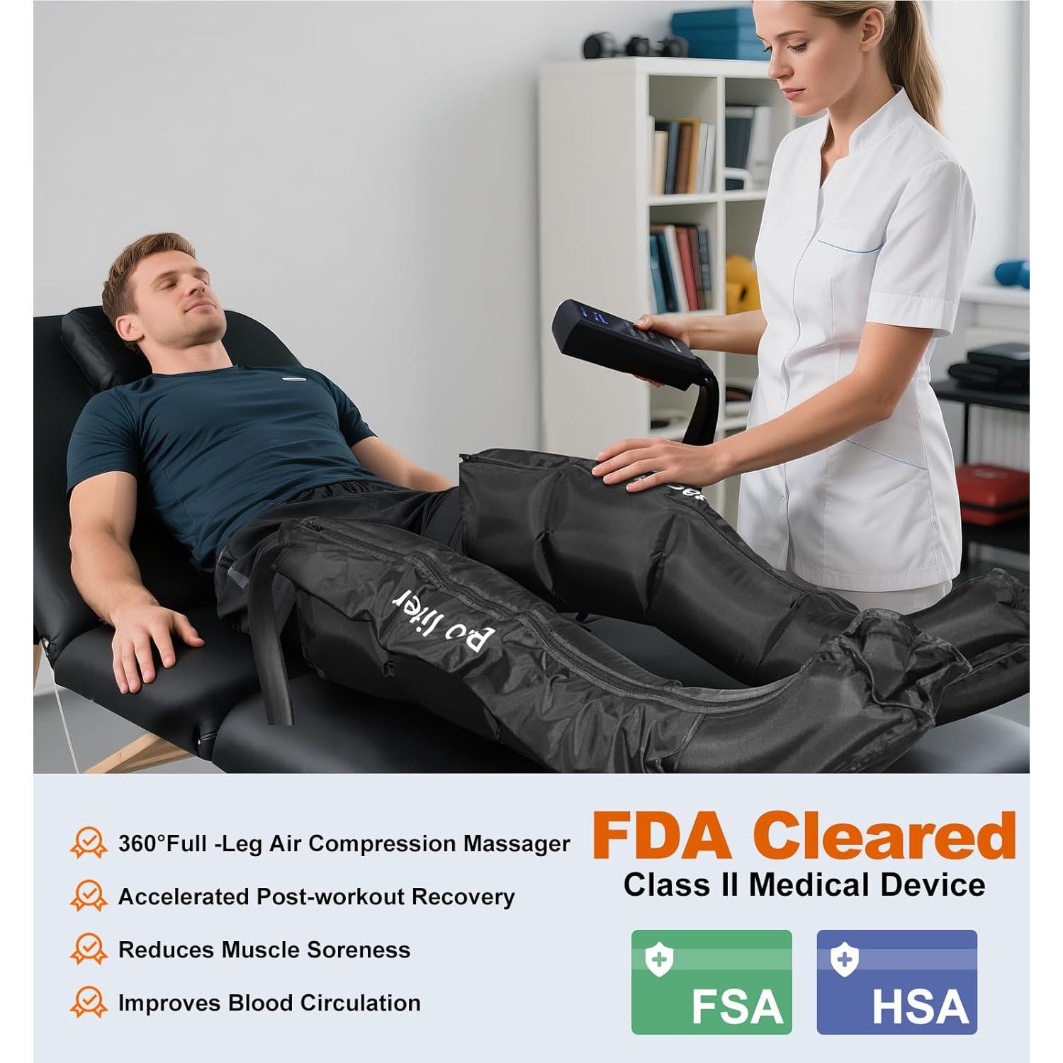 Masajeador de Piernas Bao Liter FE-7204B Compresión Aire 4D