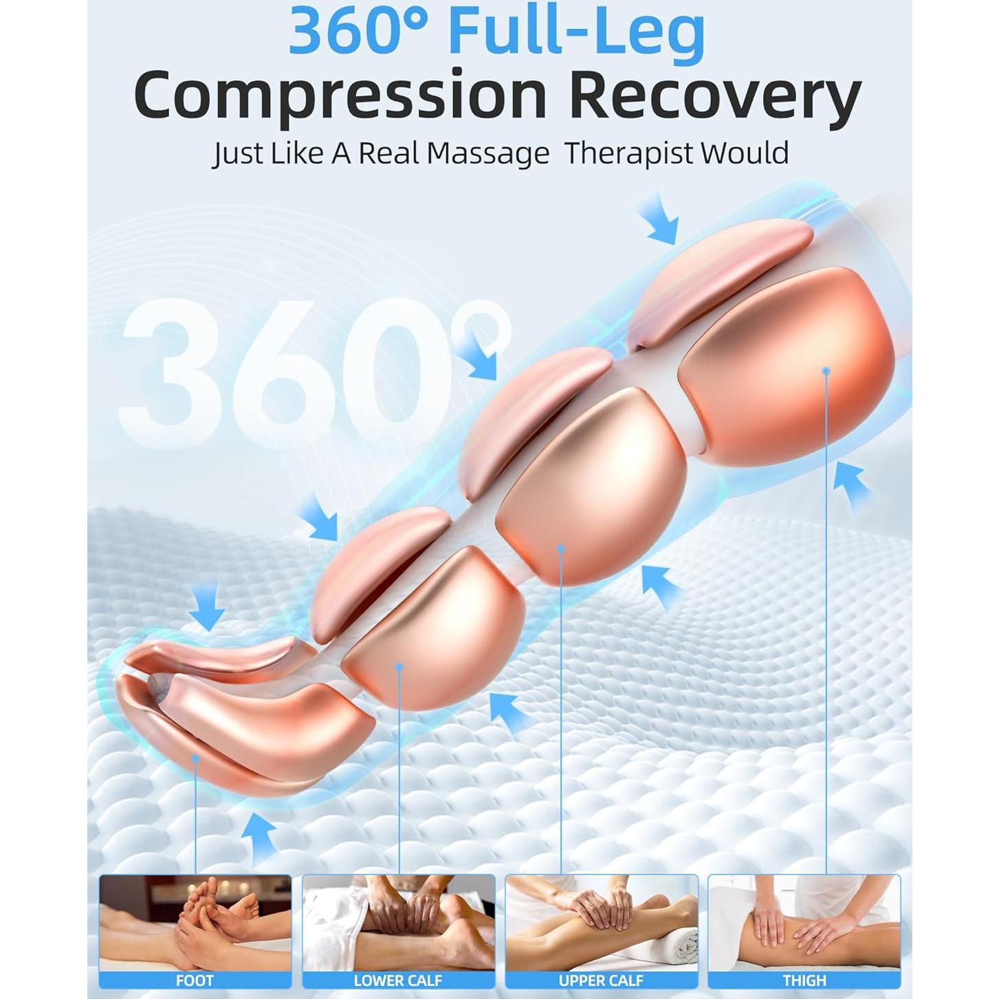 Masajeador de Piernas YINGGG FE-7204B con Compresión 9 Niveles