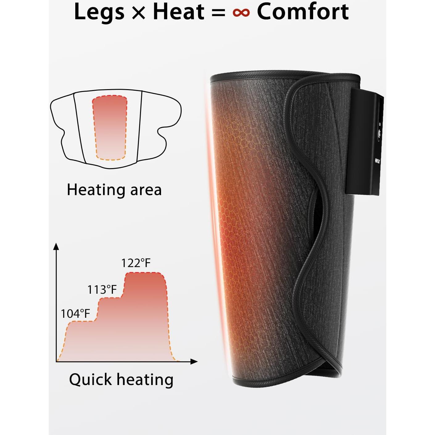 Masajeador de Piernas CINCOM Inalámbrico con Calor y Compresión