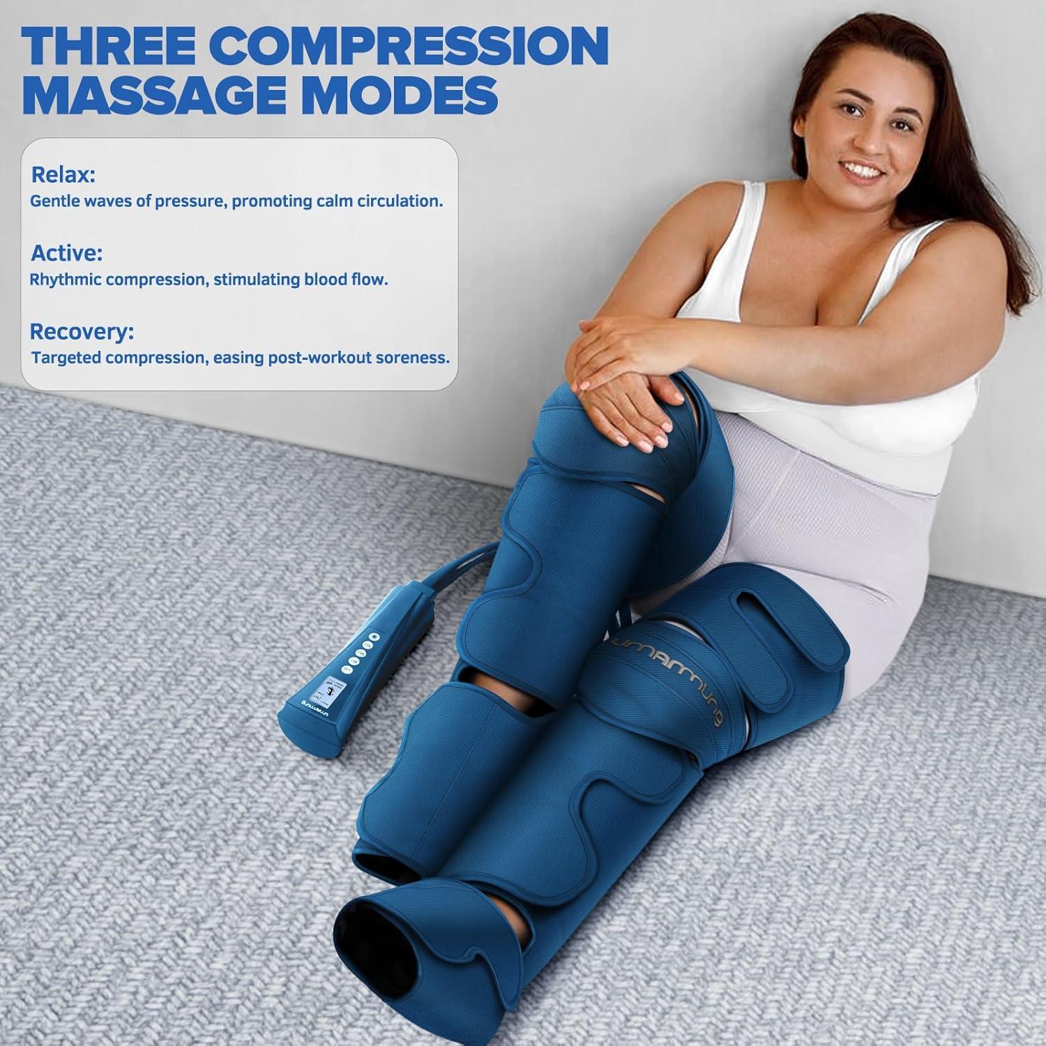 Masajeador de Piernas UMARMUNG con Calor y Compresión Ajustable