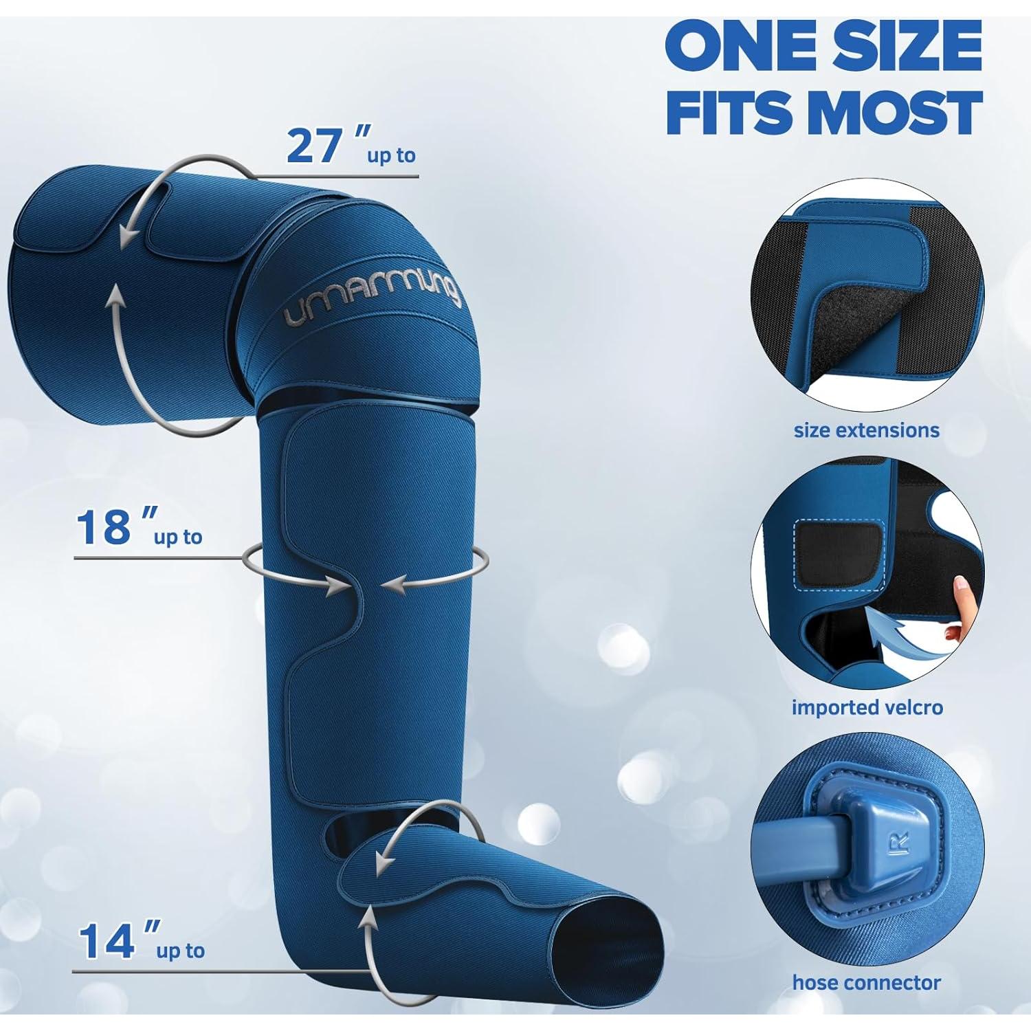 Masajeador de Piernas UMARMUNG con Calor y Compresión Ajustable