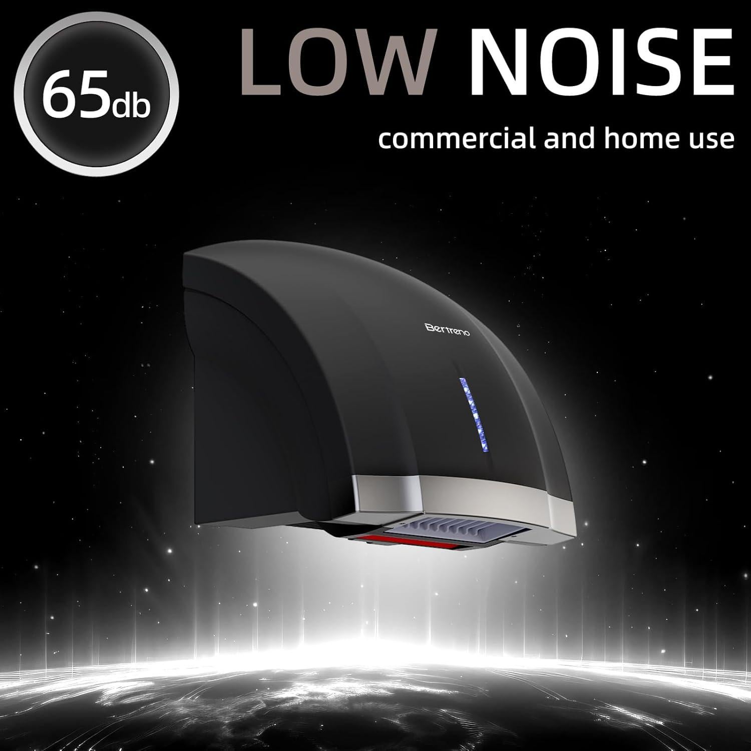 Secador de manos eléctrico compacto ZHEJIANG 1800W con aire caliente y frío