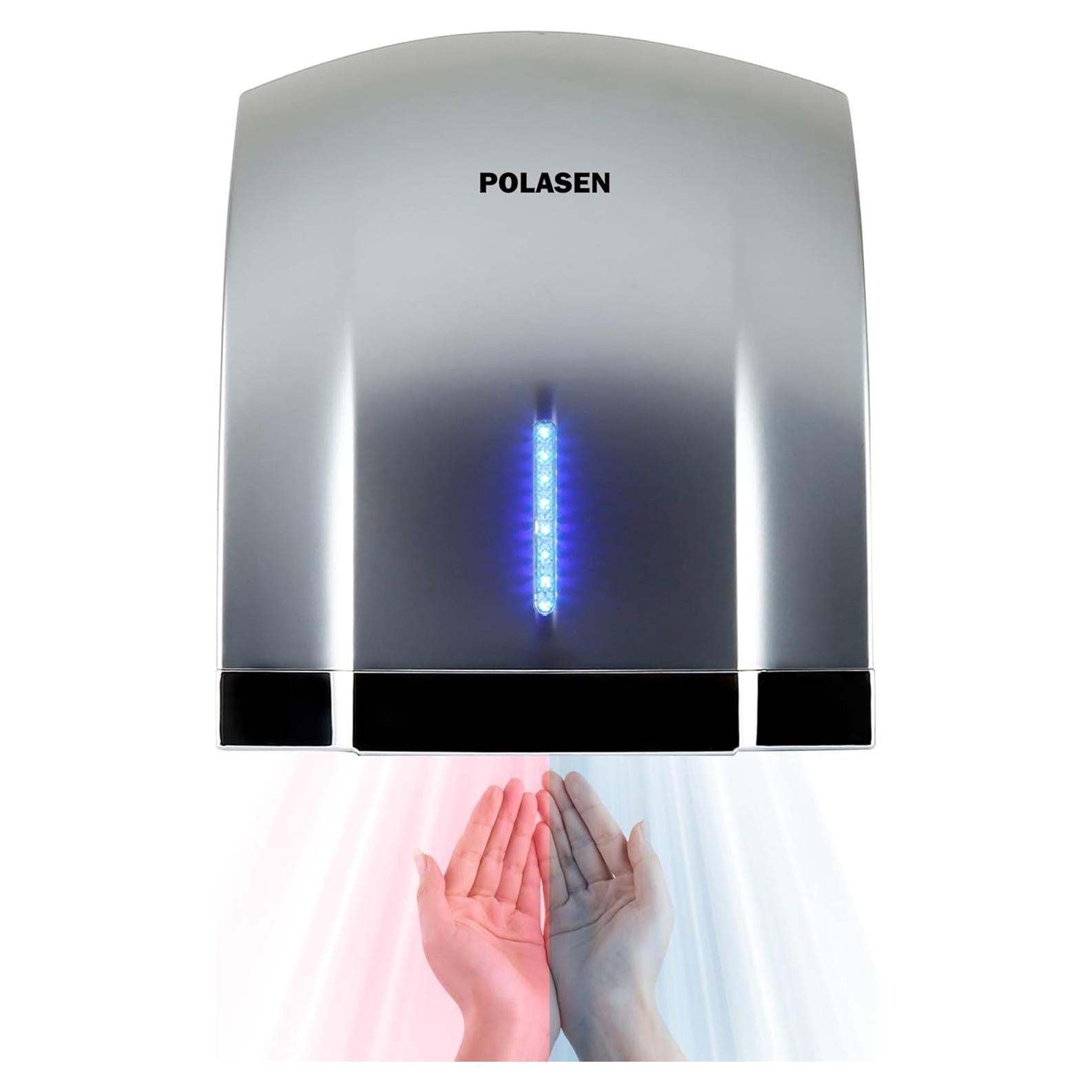 Secador de Manos Automático Polasen A1003 Plata 1800W 2.04kg