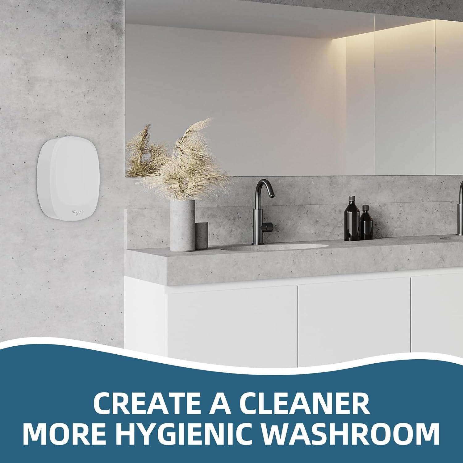 Secador de manos eléctrico Virellionixis 1000W sin contacto blanco