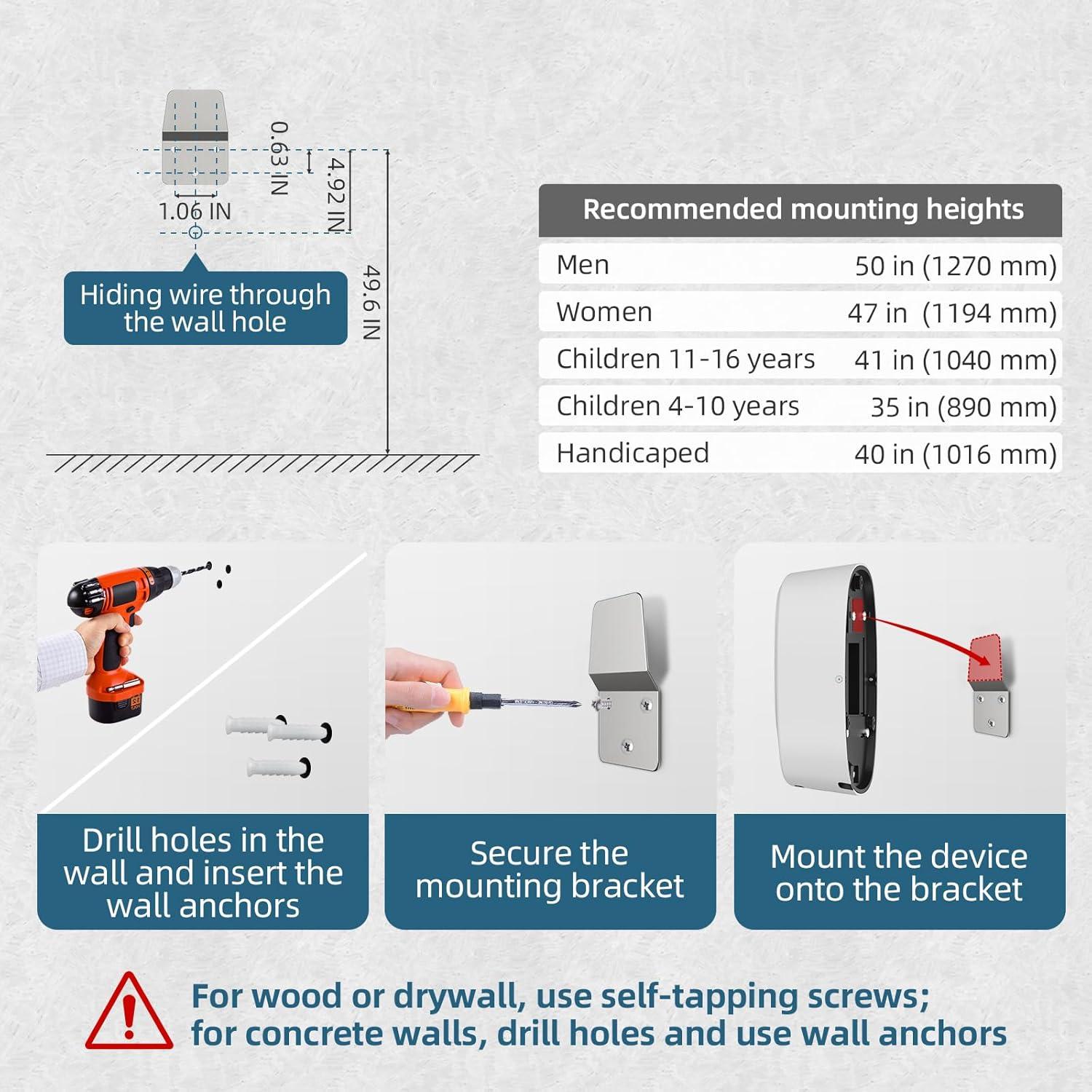 Secador de manos eléctrico Virellionixis 1000W sin contacto blanco
