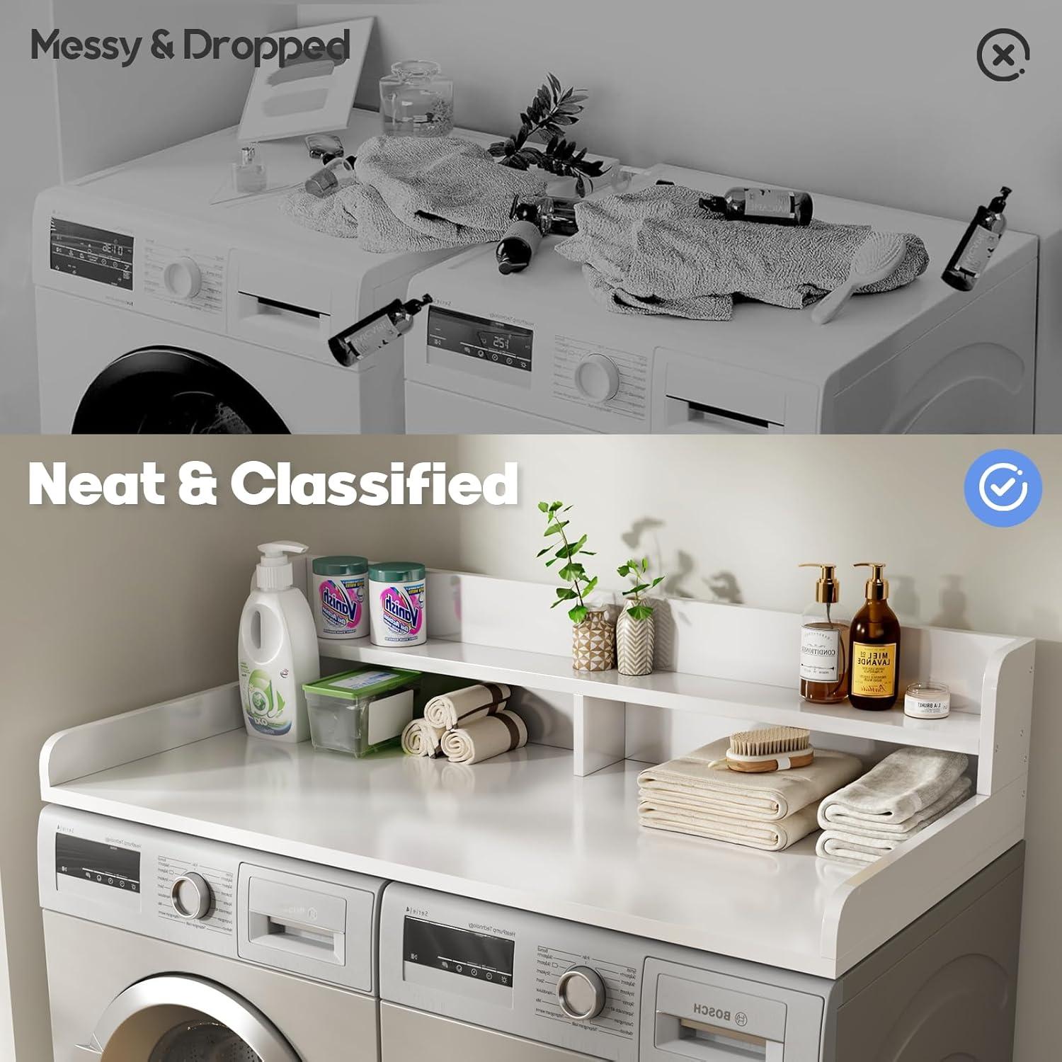 Encimera de Lavadora y Secadora BigPonPon 2 Niveles Blanca