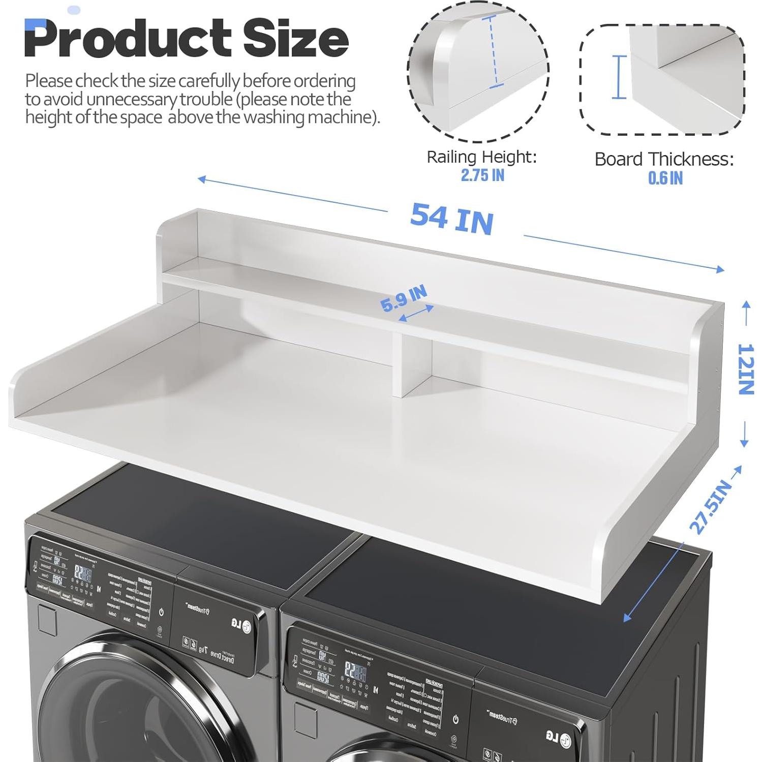Encimera de Lavadora y Secadora BigPonPon 2 Niveles Blanca