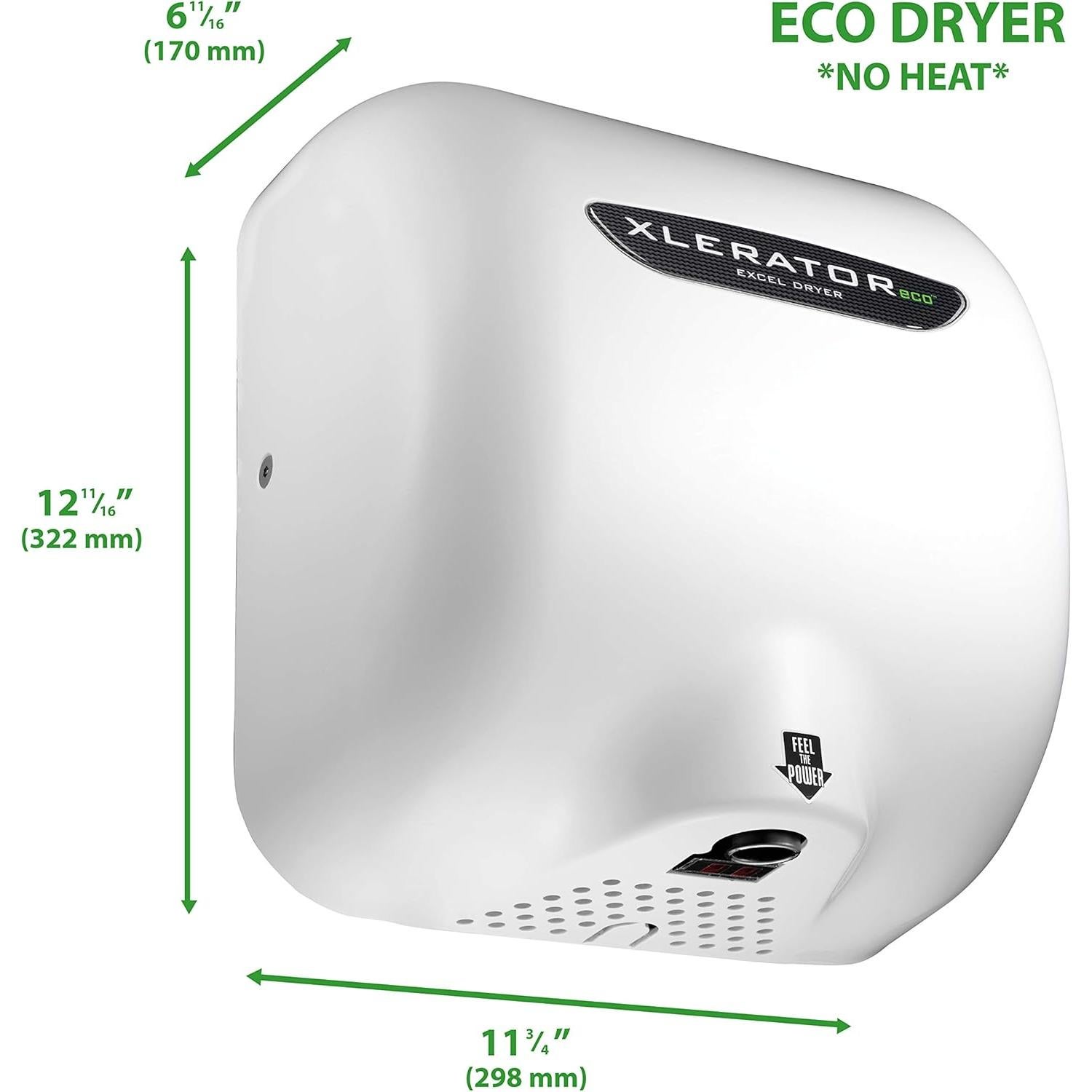 Secador de Manos Excel Dryer XL-W-ECO 1.1N Blanco Automático