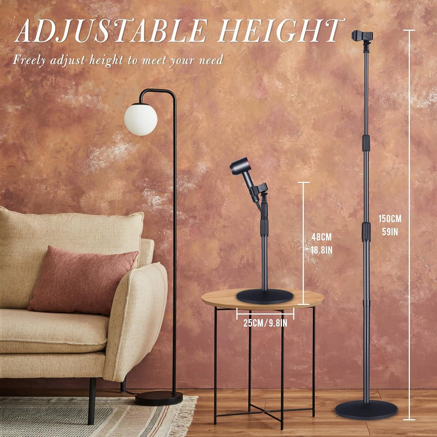 Soporte de Secador de Pelo TAYUQEE Ajustable 45.72-149.86 cm