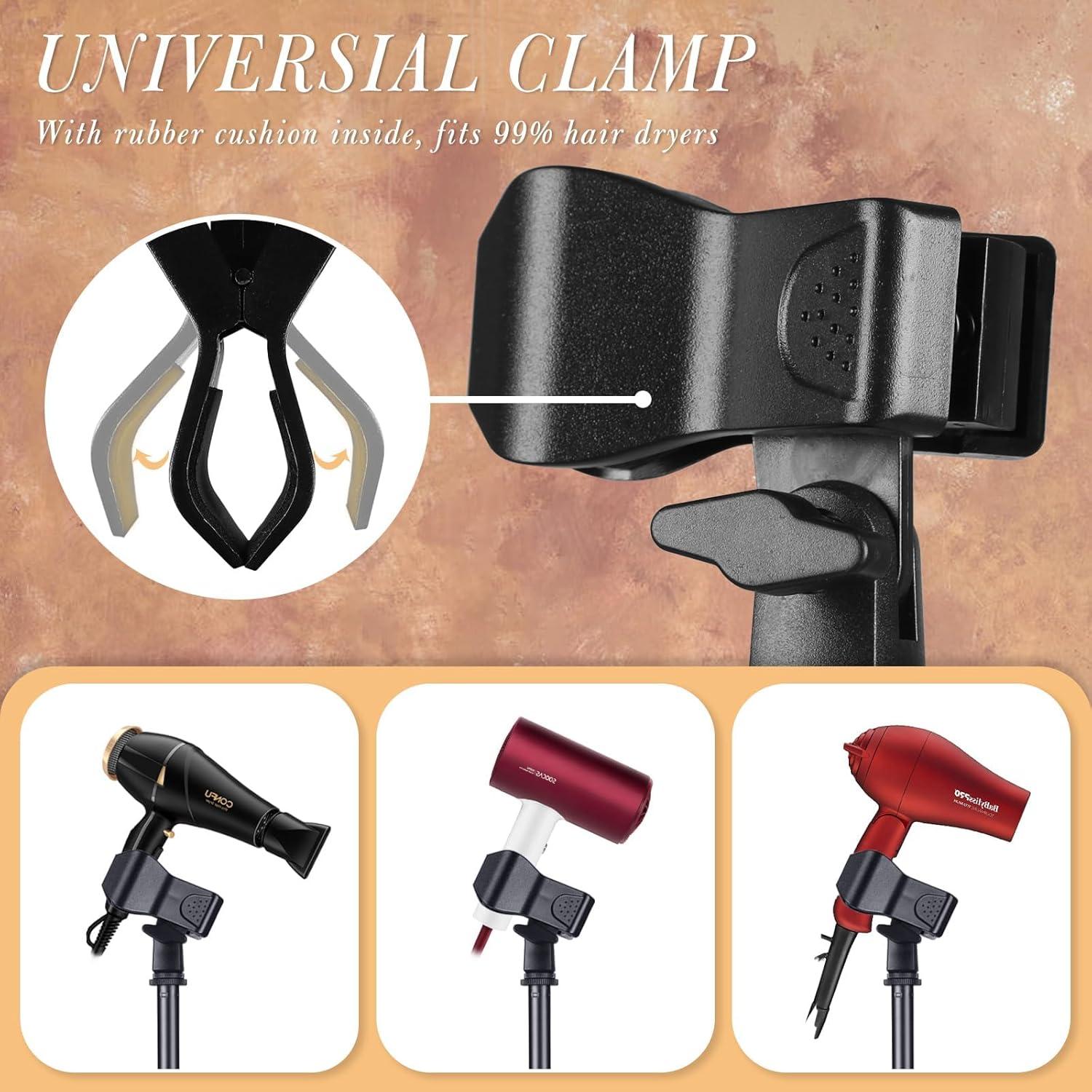 Soporte de Secador de Pelo TAYUQEE Ajustable 45.72-149.86 cm