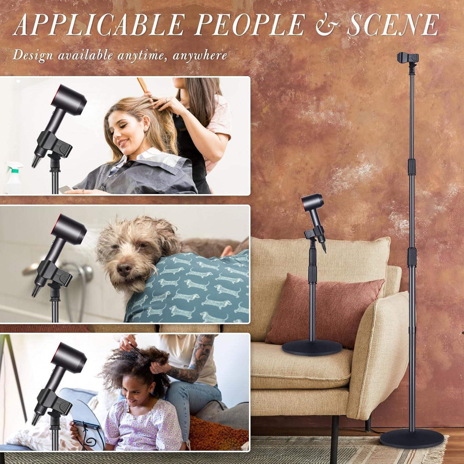 Soporte de Secador de Pelo TAYUQEE Ajustable 45.72-149.86 cm