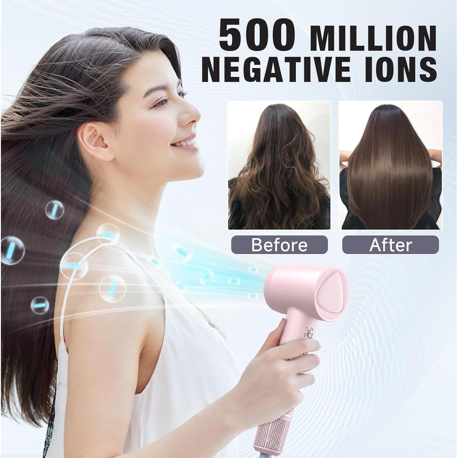 Secador de Pelo Iónico Profesional YSATERY 160000 RPM Rosa