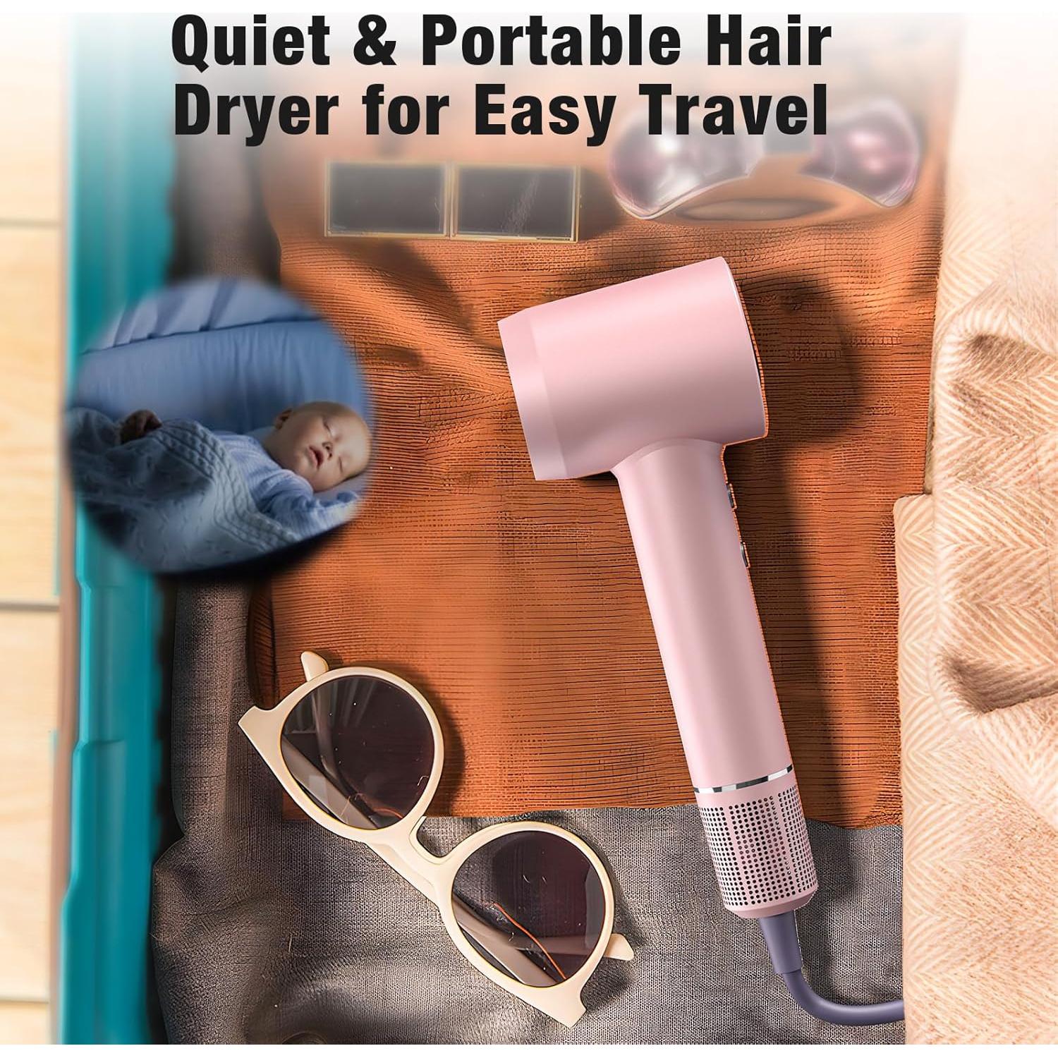 Secador de Pelo Iónico Profesional YSATERY 160000 RPM Rosa