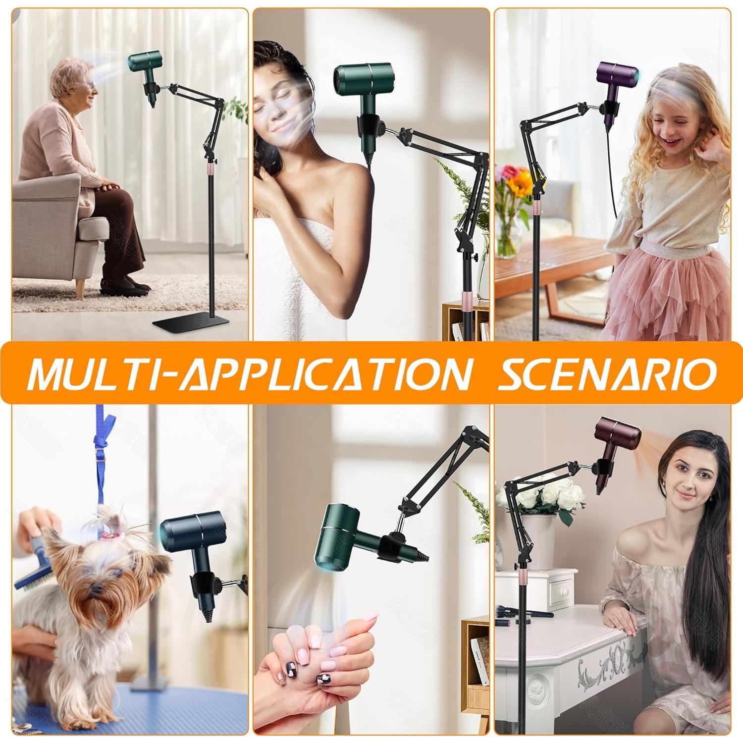 Soporte para Secador de Pelo Vivnoon Altura Ajustable 1.68m