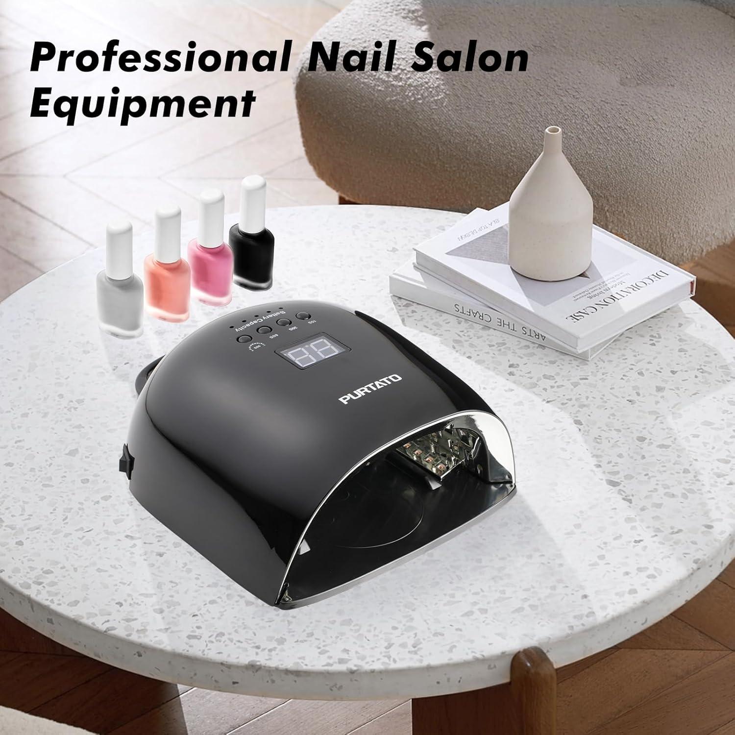 Lámpara de Uñas UV LED Recargable PURTATO JC-22 52 Perlas