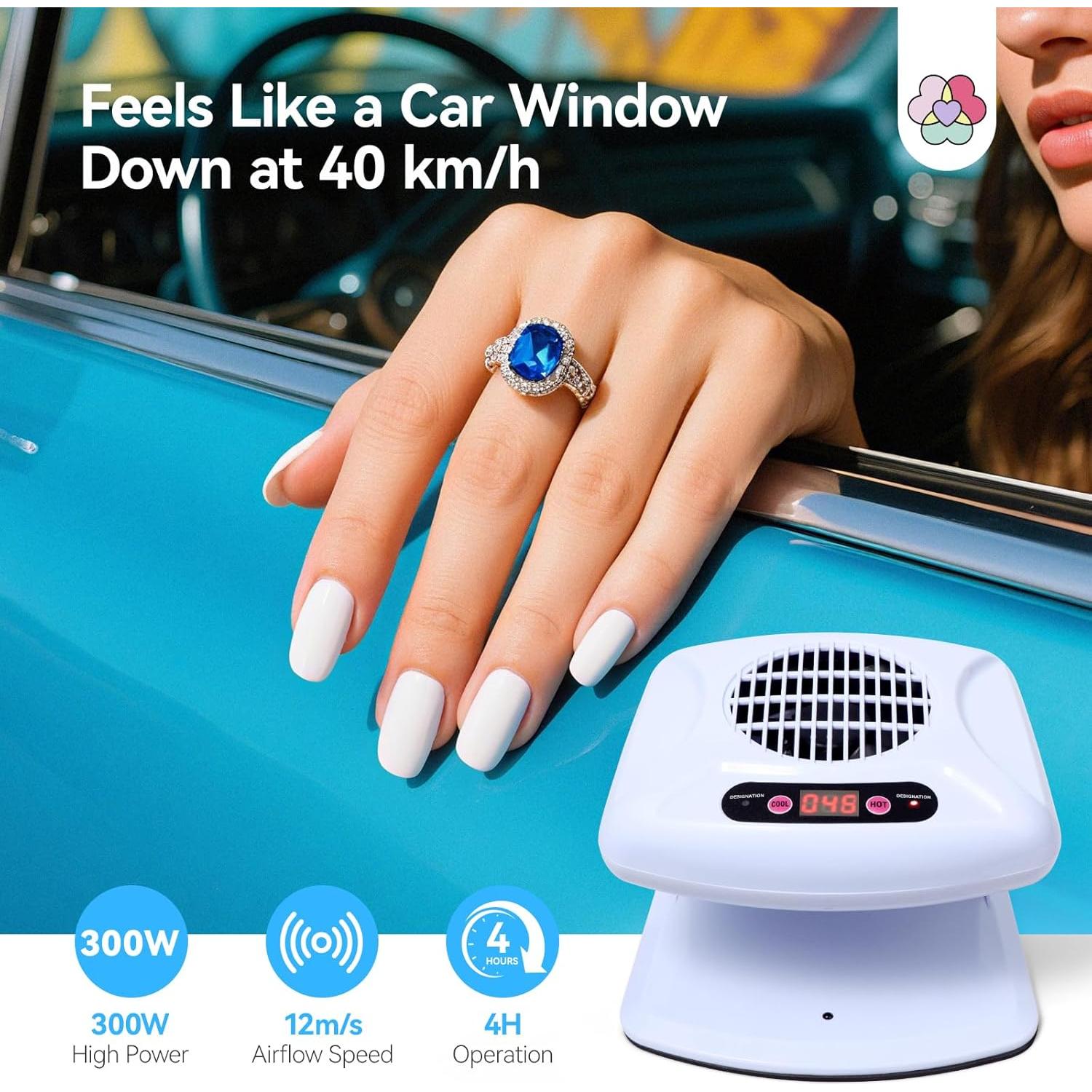 Secador de Uñas SAVILAND 300W con Sensor Automático y Doble Aire