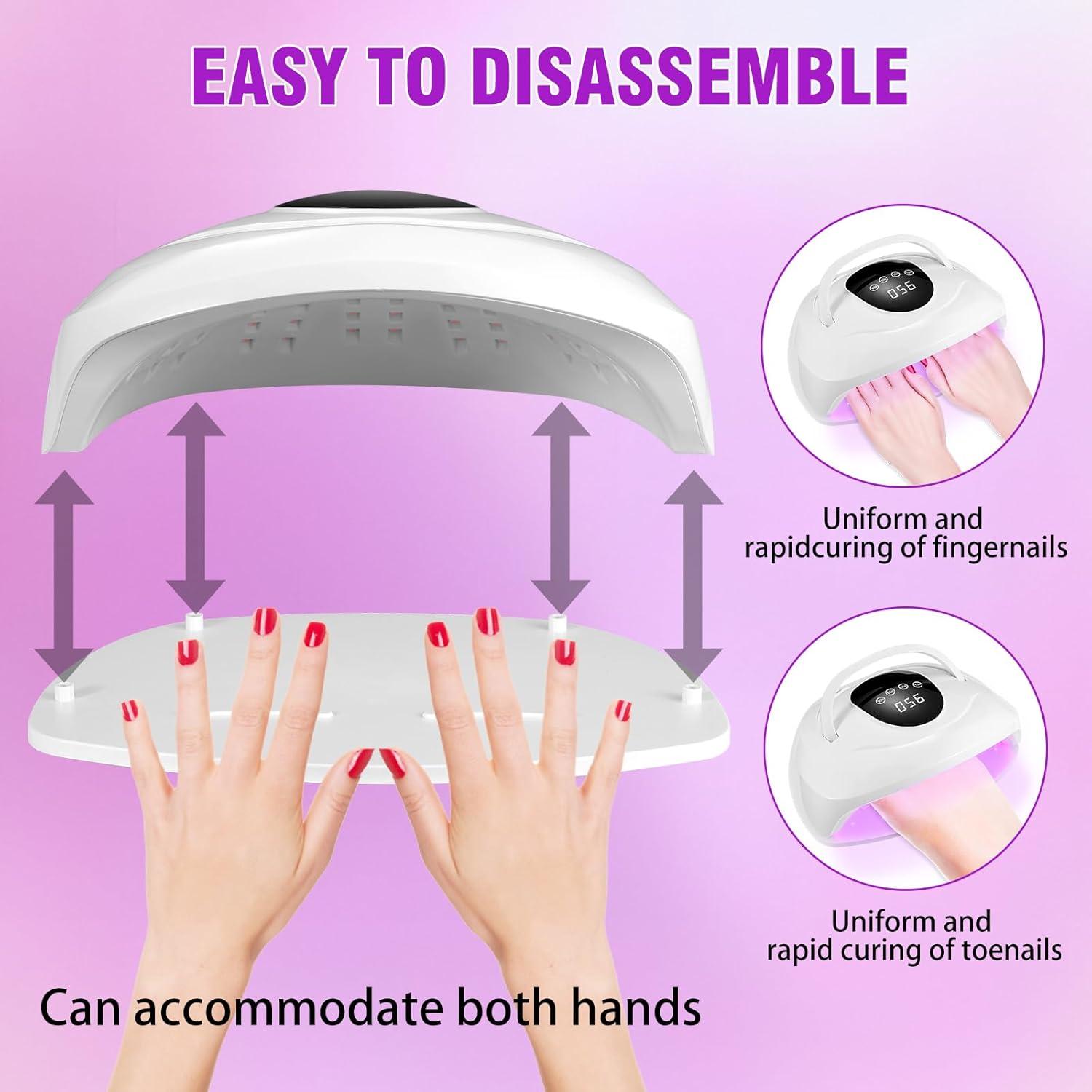 Lámpara de Uñas LED 320W Soiiw con Sensor Automático y 4 Temporizadores