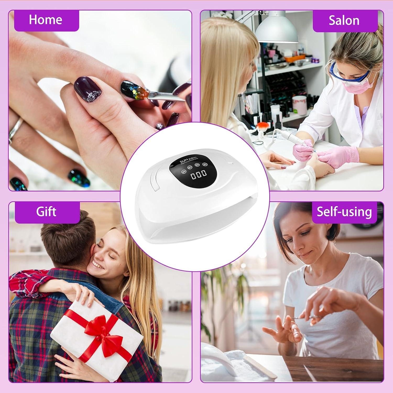 Lámpara de Uñas LED 320W Soiiw con Sensor Automático y 4 Temporizadores