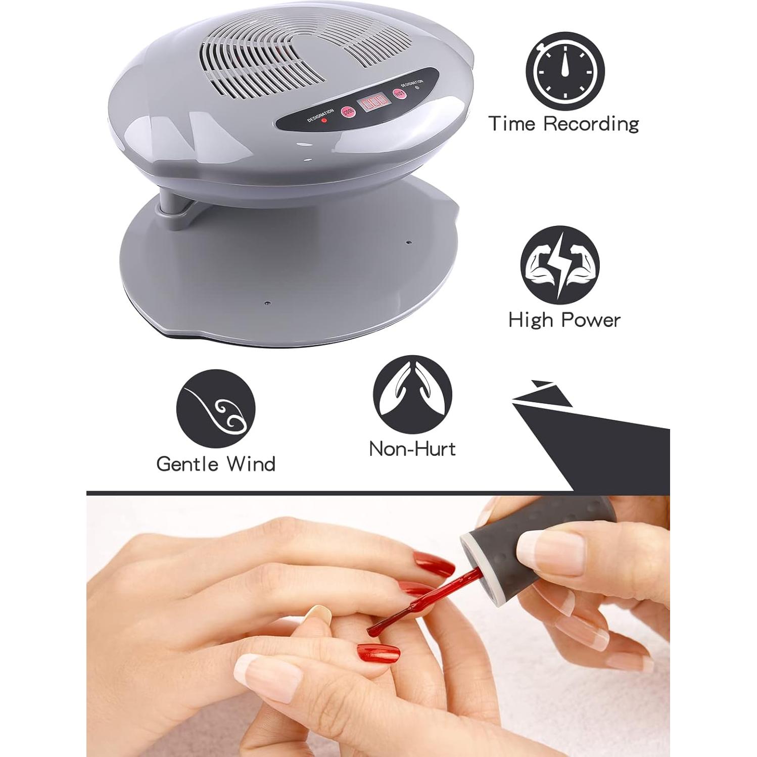 Secador de Uñas Kalolary 400W con Sensor Automático - Gris