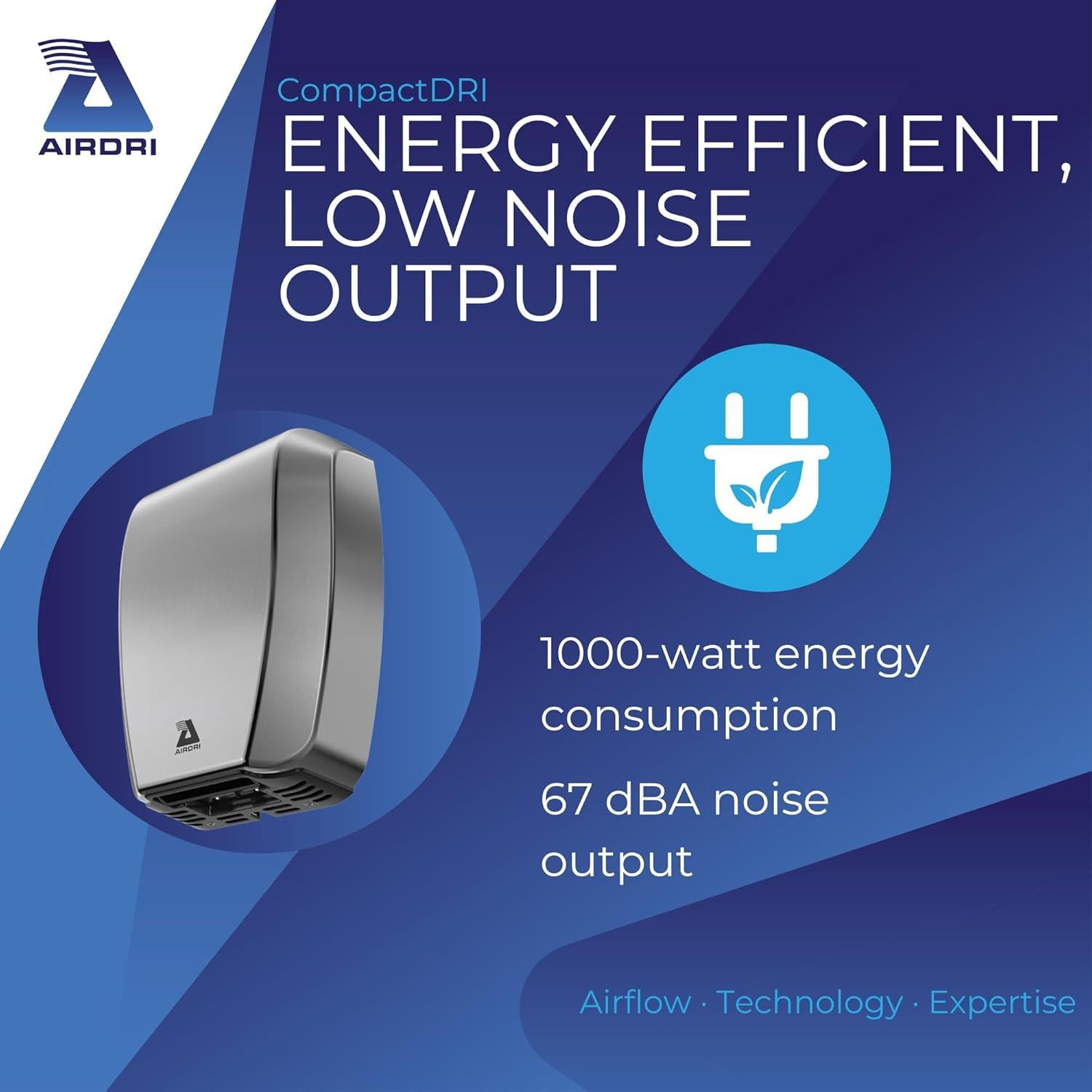 Secador de Manos Automático AIRDRI CompactDRI - 1.0kW - 15s Secado