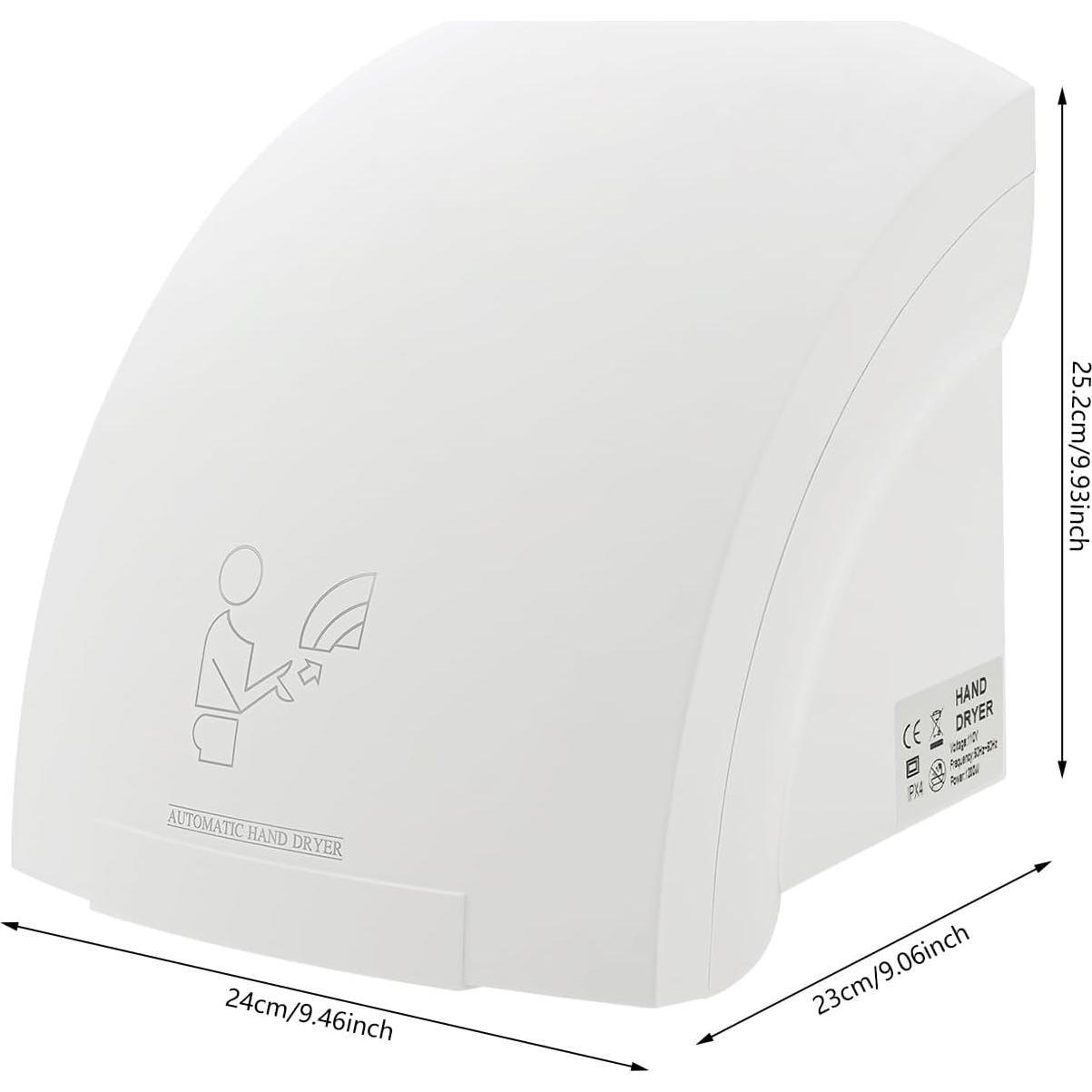 Secador de Manos Automático Bathrena 1200W Infrarrojo ABS