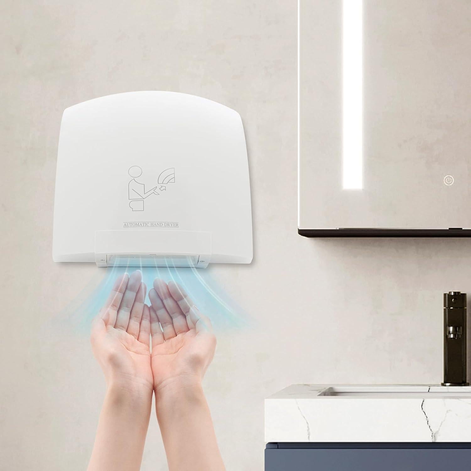 Secador de Manos Automático Bathrena 1200W Infrarrojo ABS