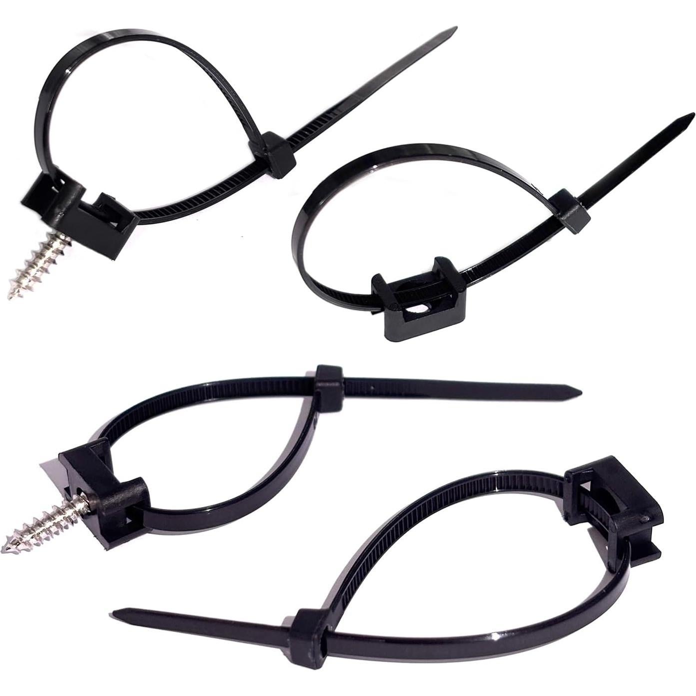 Kit de Montaje de Bridas de Cable VZTOLKUR - 55 Piezas Negro