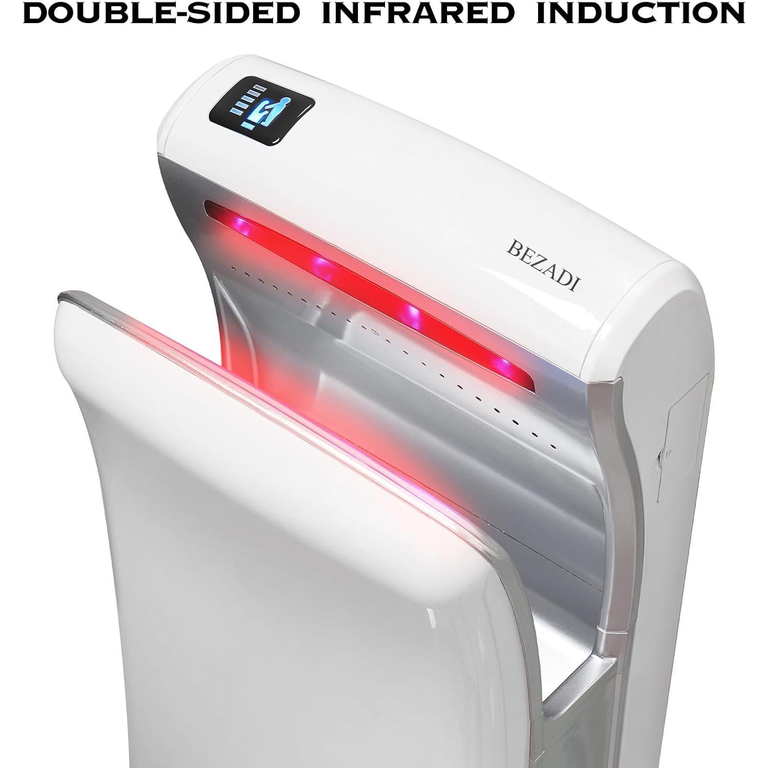 Secador de manos BEZADI 1800W con filtro HEPA blanco