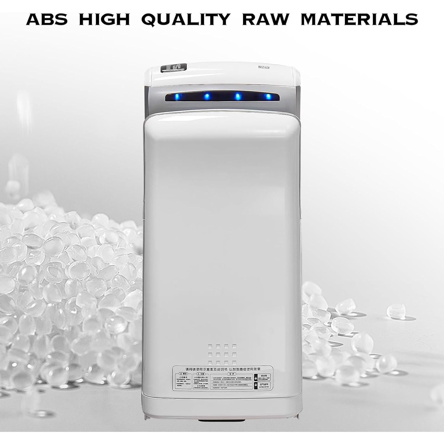 Secador de manos BEZADI 1800W con filtro HEPA blanco