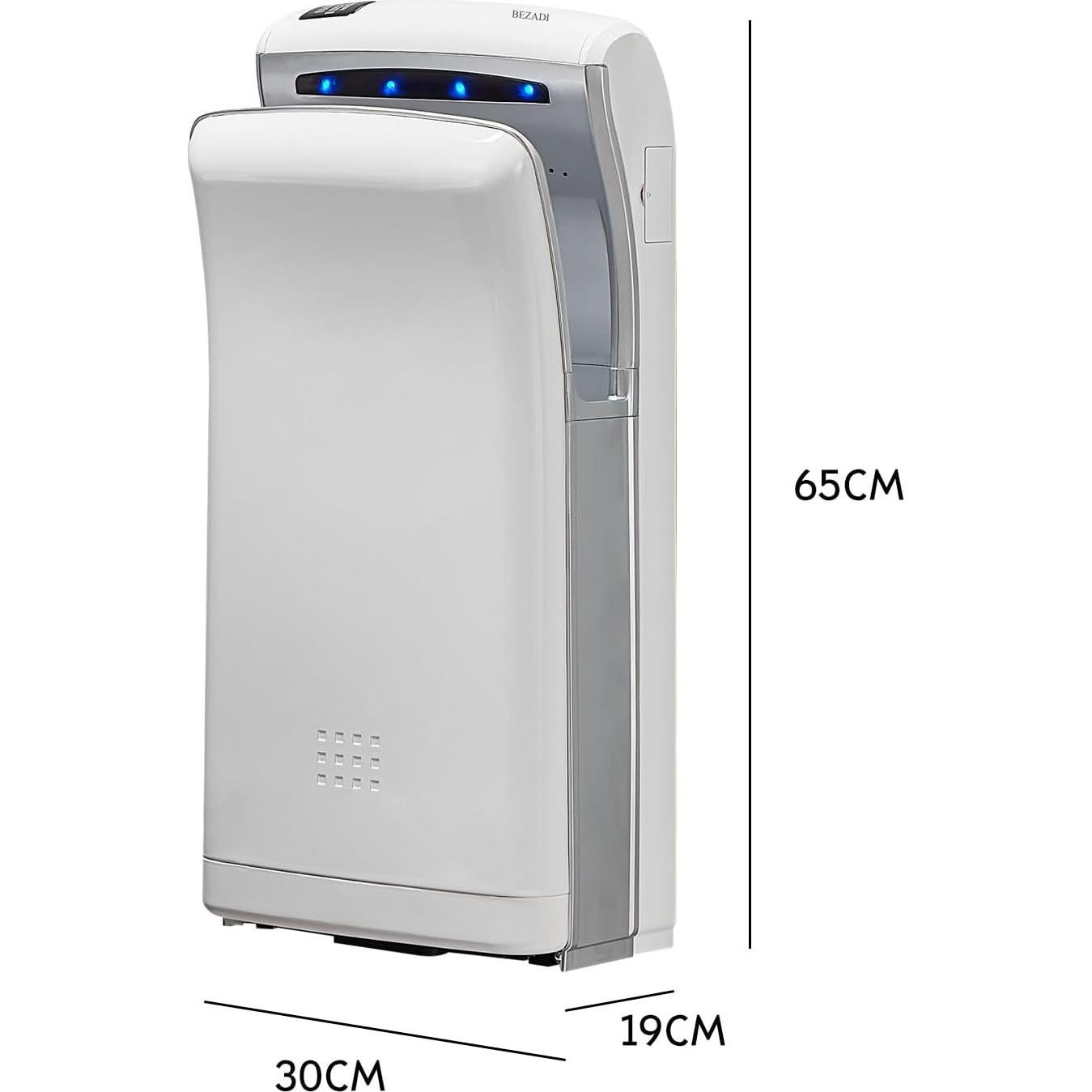 Secador de manos BEZADI 1800W con filtro HEPA blanco