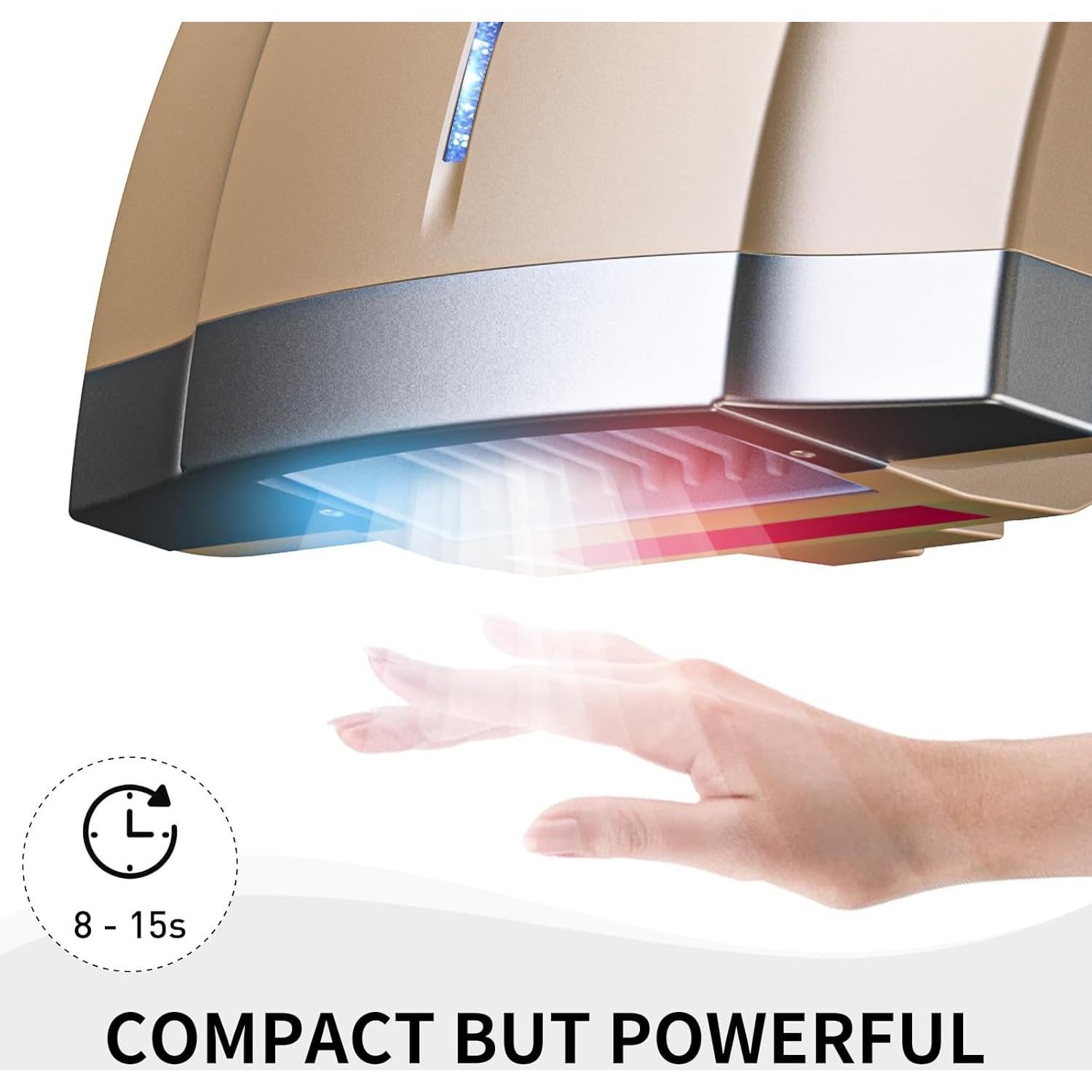 Secador de Manos Automático Compacto 2.36 kg Oro - Interhasa