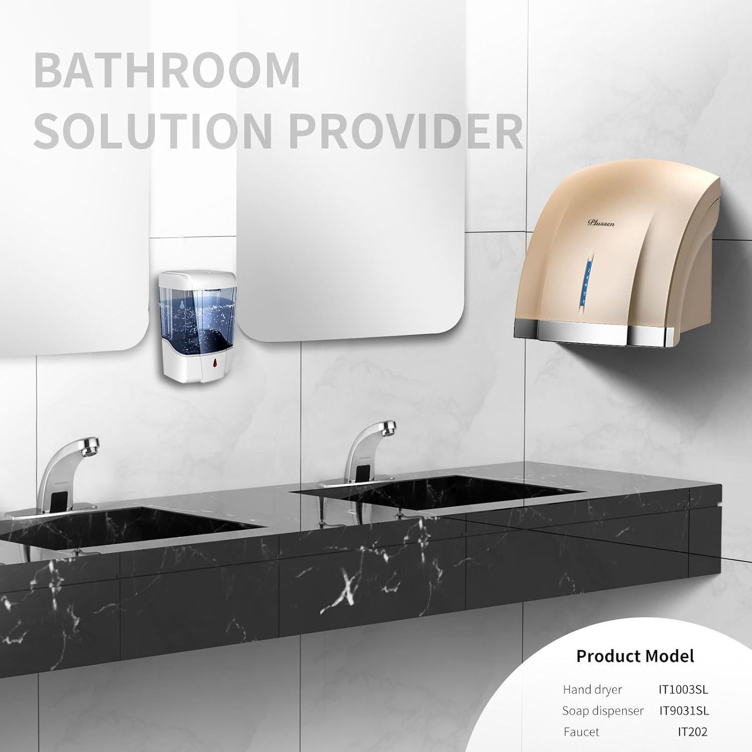 Secador de Manos Automático Compacto 2.36 kg Oro - Interhasa