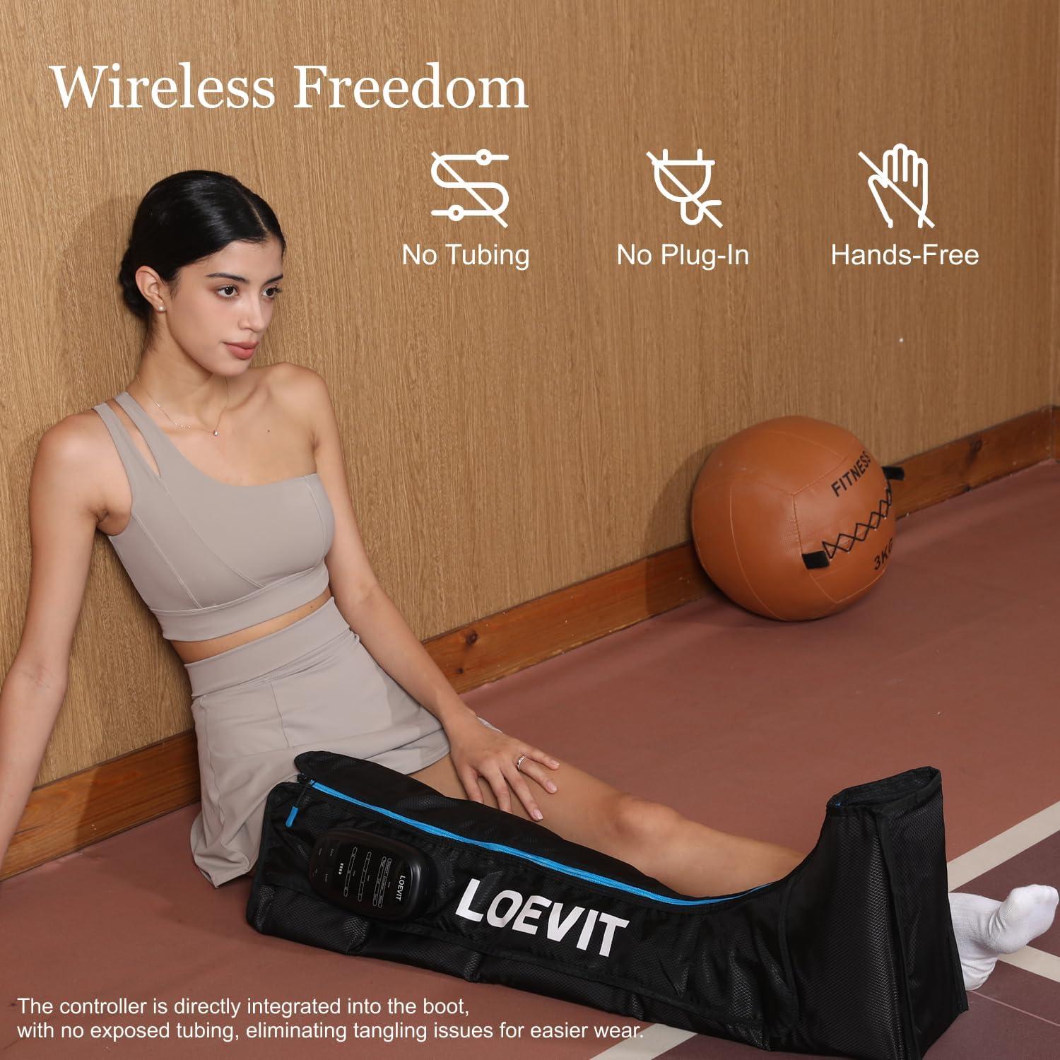 Masajeador de Piernas Inalámbrico LOEVIT FE-7204B con Compresión