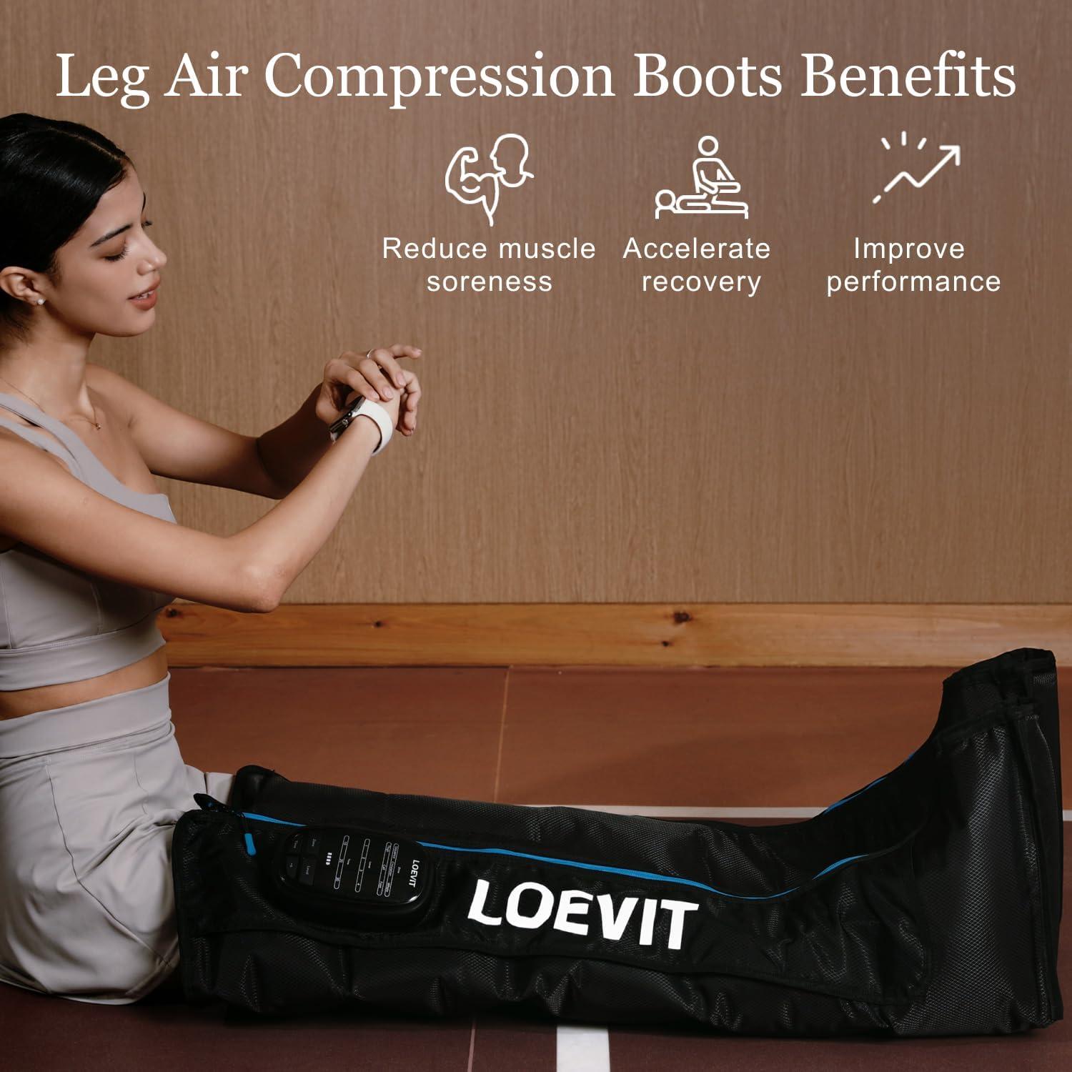 Masajeador de Piernas Inalámbrico LOEVIT FE-7204B con Compresión