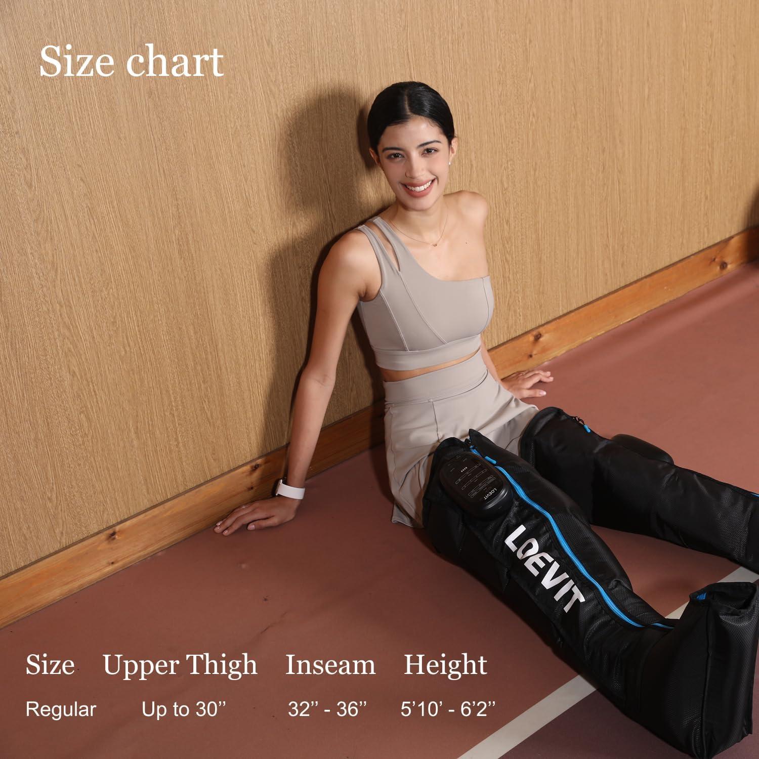 Masajeador de Piernas Inalámbrico LOEVIT FE-7204B con Compresión