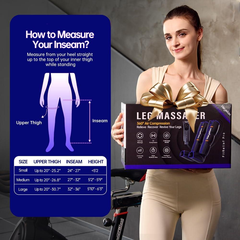 Masajeador de Piernas Heyelax Grande para Circulación y Alivio